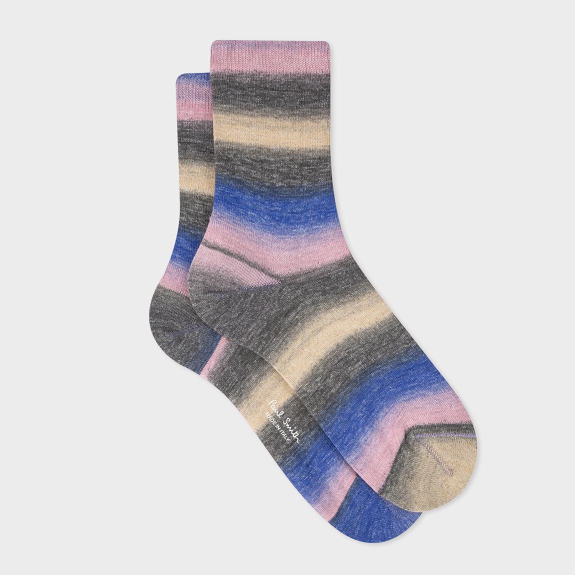 Multi Ombré Print Crew Socks main product photo