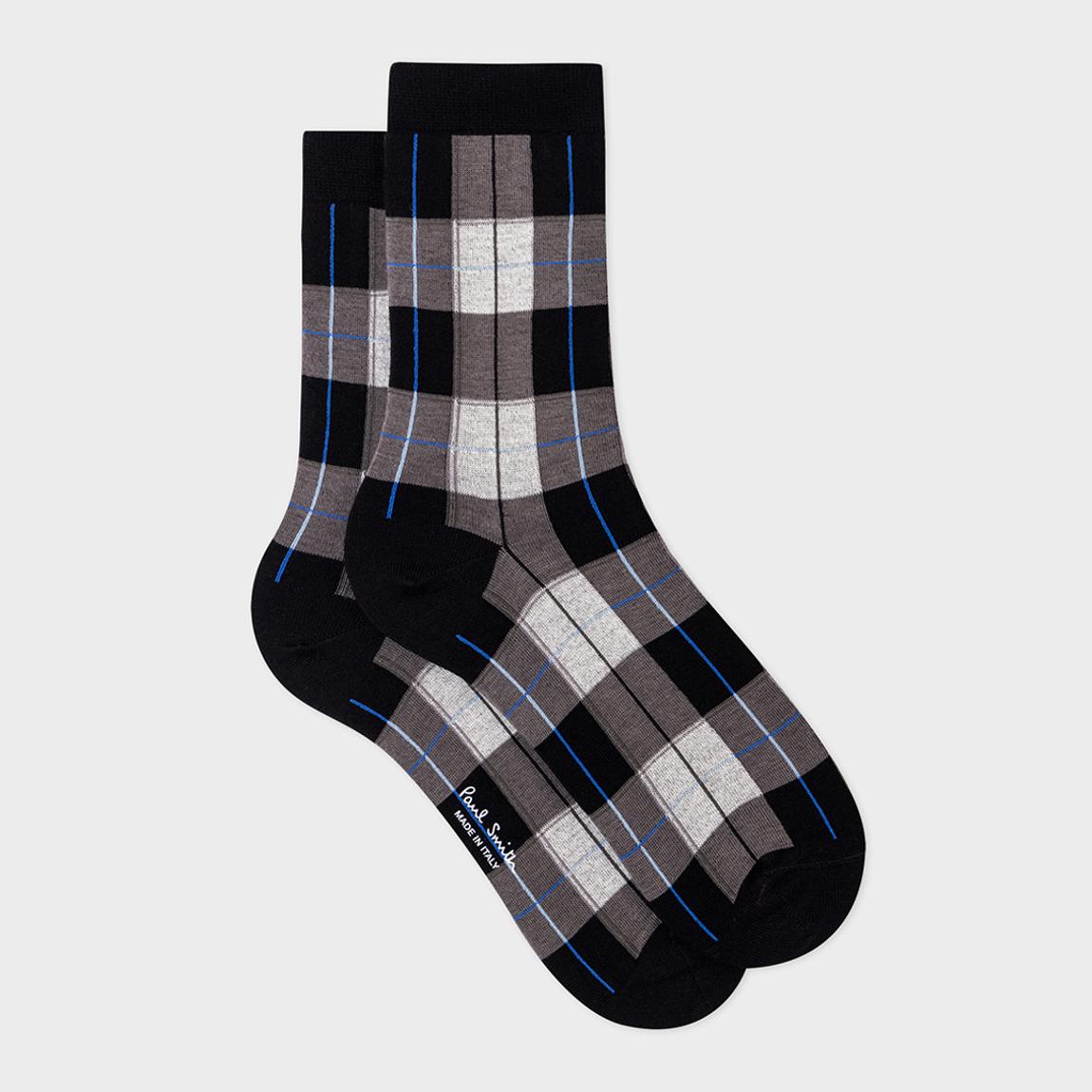 Black/White Check Crew Socks main product photo