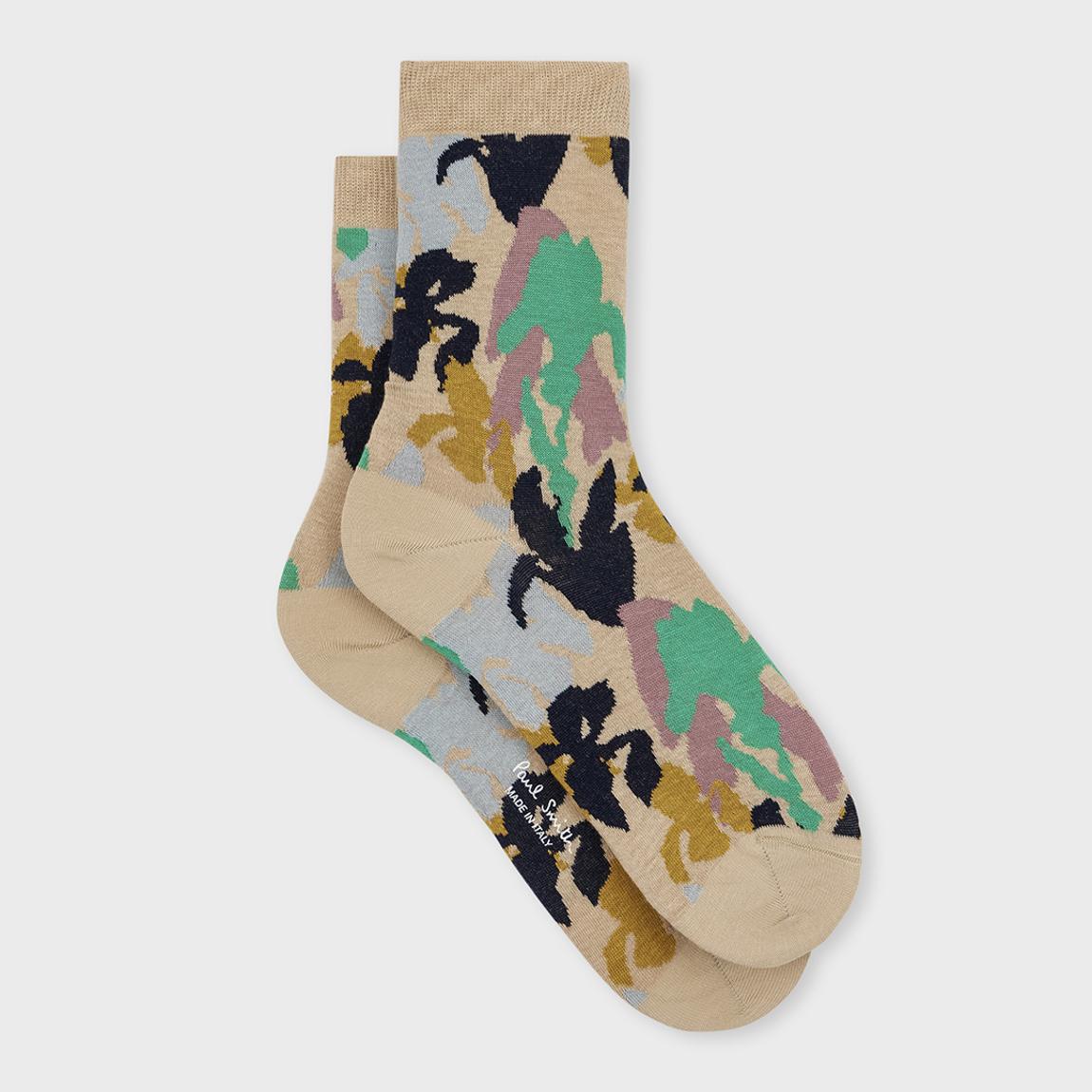 Multi Floral Print Crew Socks main product photo