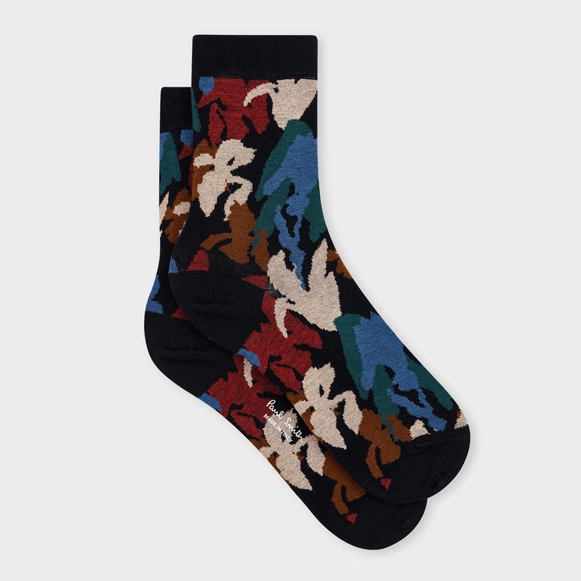 Multi Floral Print Crew Socks main product photo