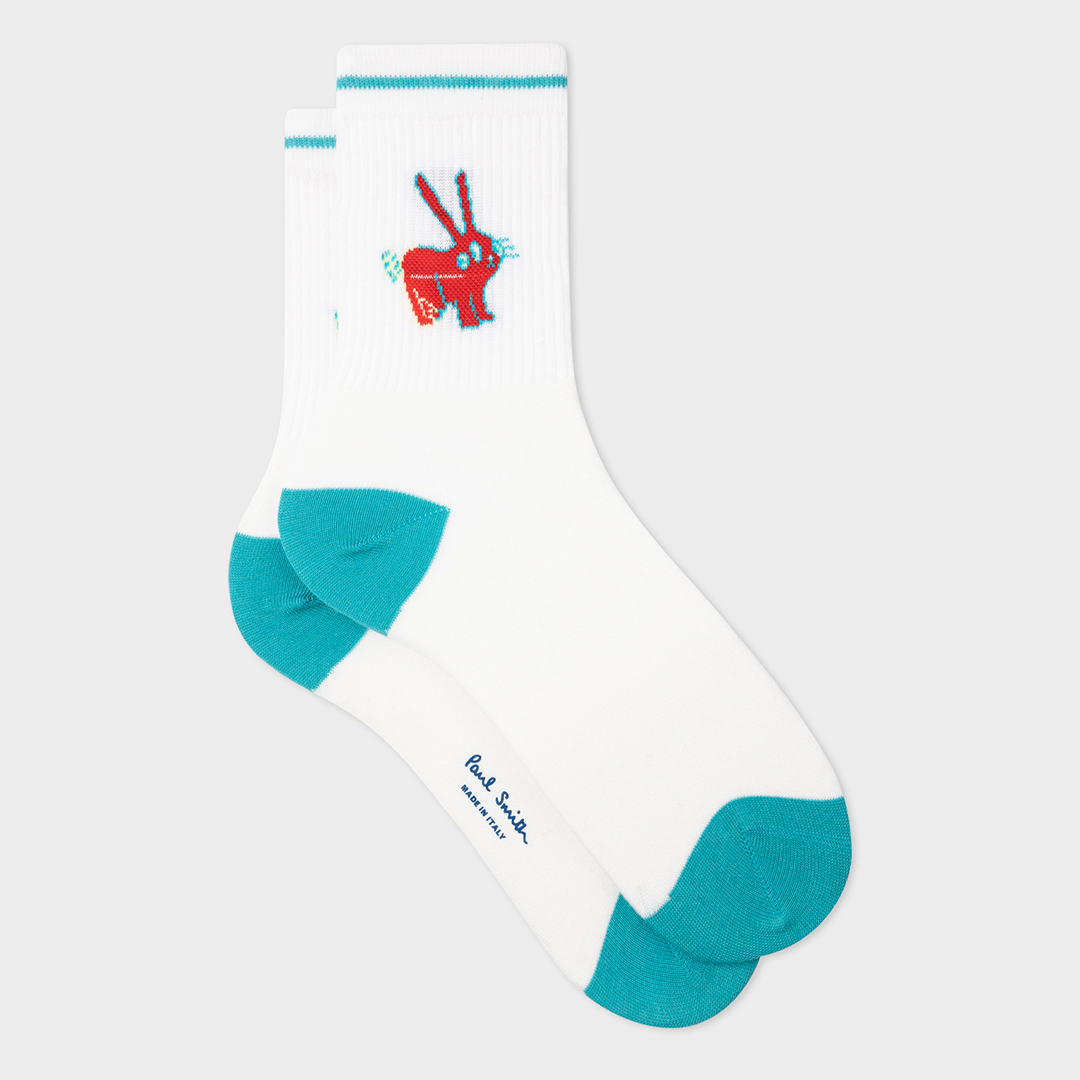 White Bunny Crew Socks main product photo