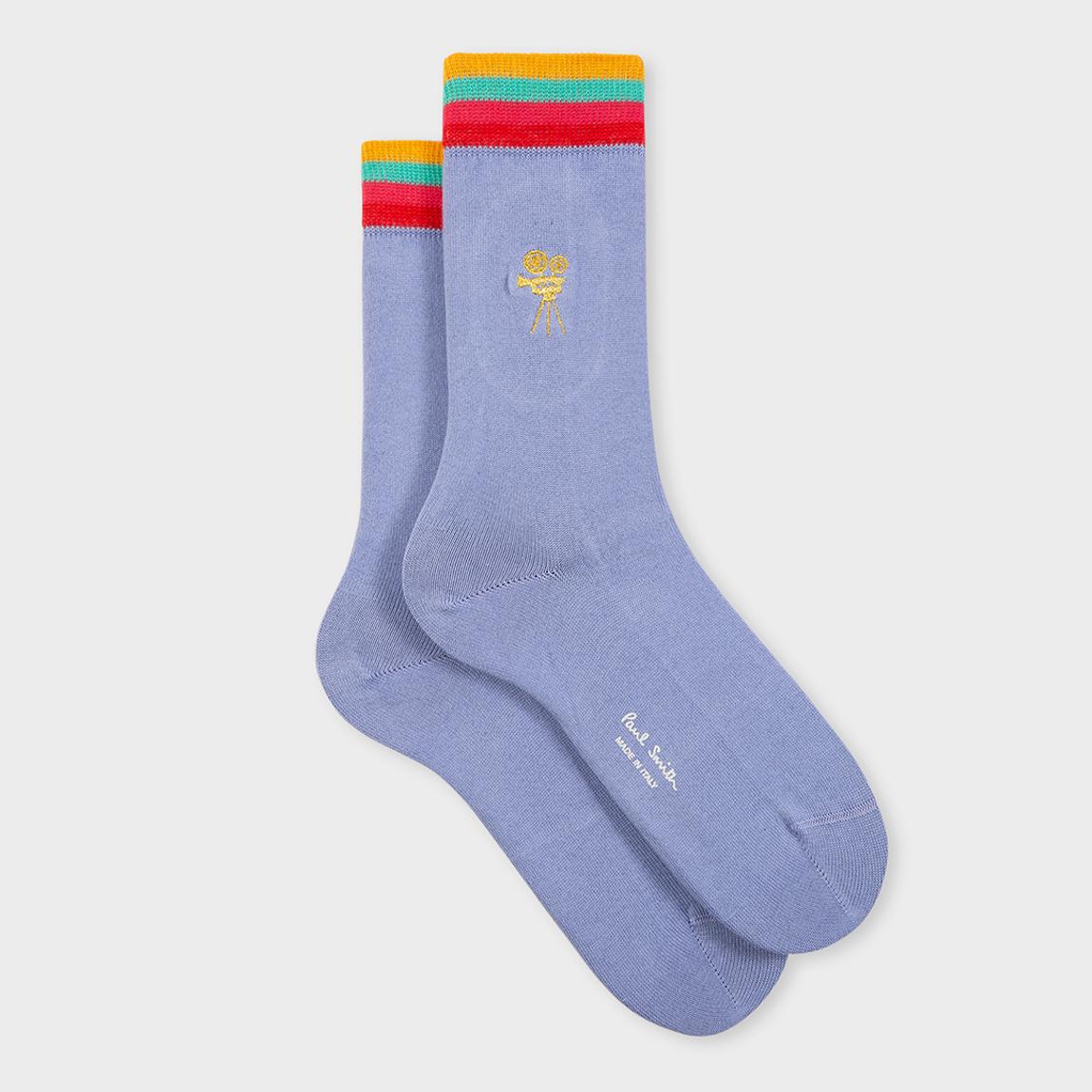 Cornflower/Multi Stripe Crew Socks main product photo
