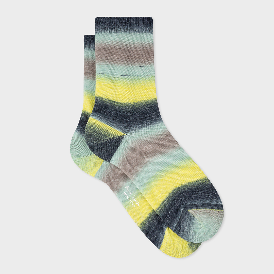 Multi Ombré Print Crew Socks main product photo