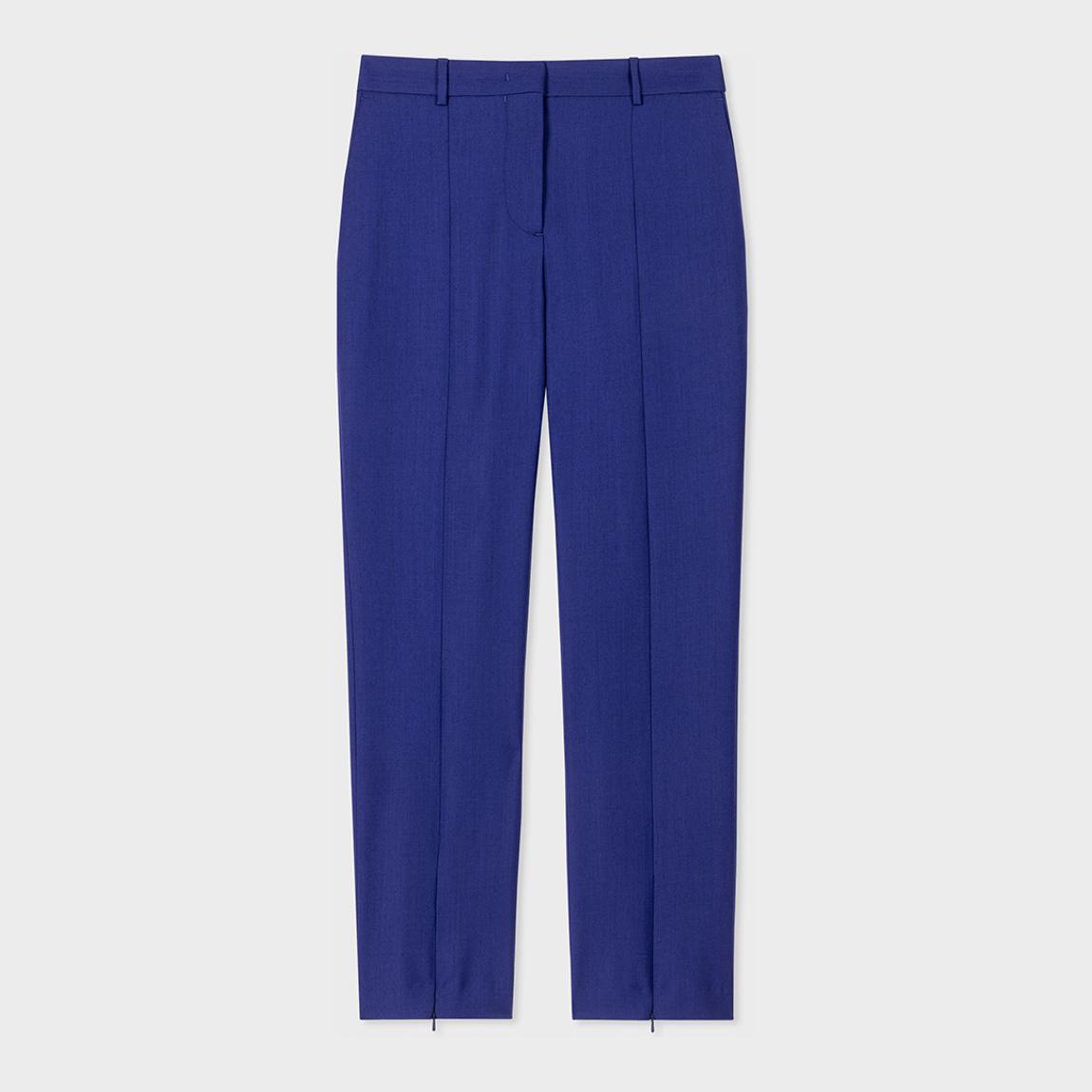 Dark Blue Pleated Wool Trousers main product photo