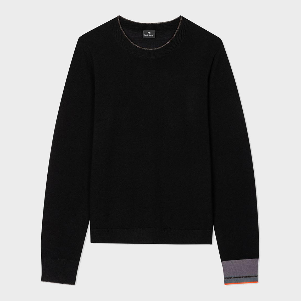 Black Crew Neck Wool Blend Jumper main product photo