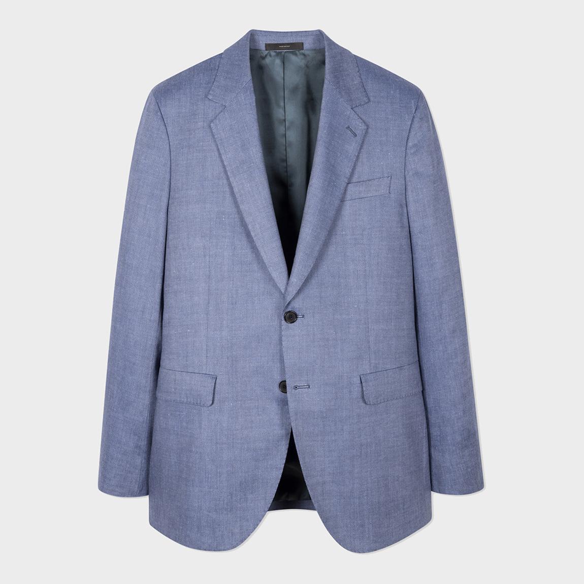 Blue Two Button Wool Blend Blazer main product photo