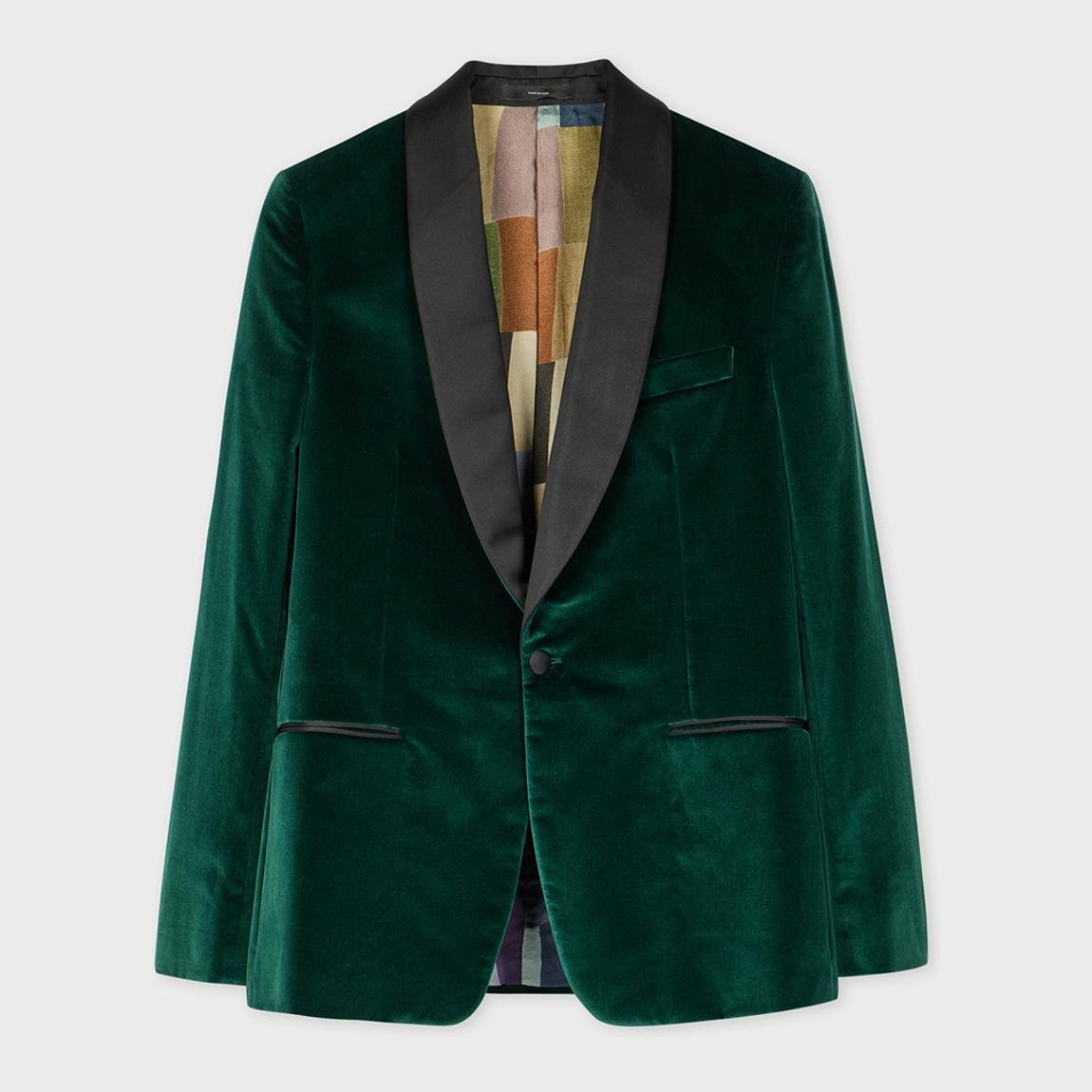 Green Velvet Tailored Fit Two Button Blazer main product photo