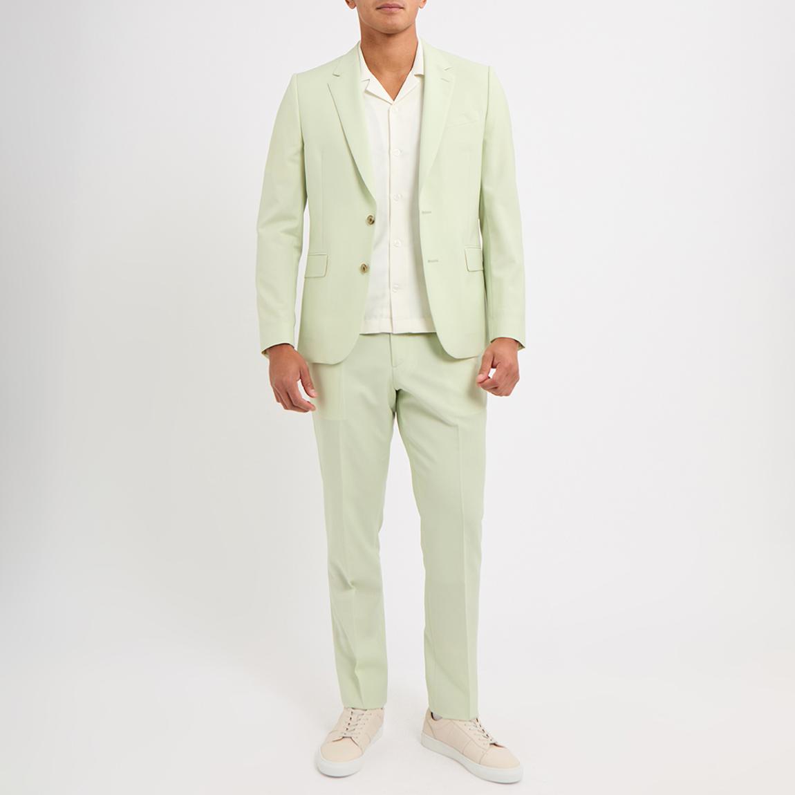 Green Tailored Fit Wool Blend Suit Set main product photo