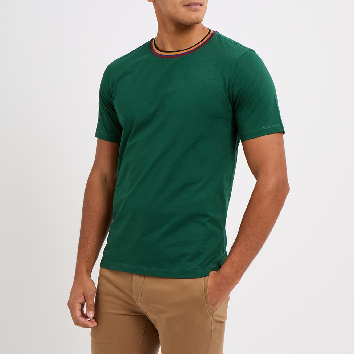Green Stripe Detail T-Shirt main product photo
