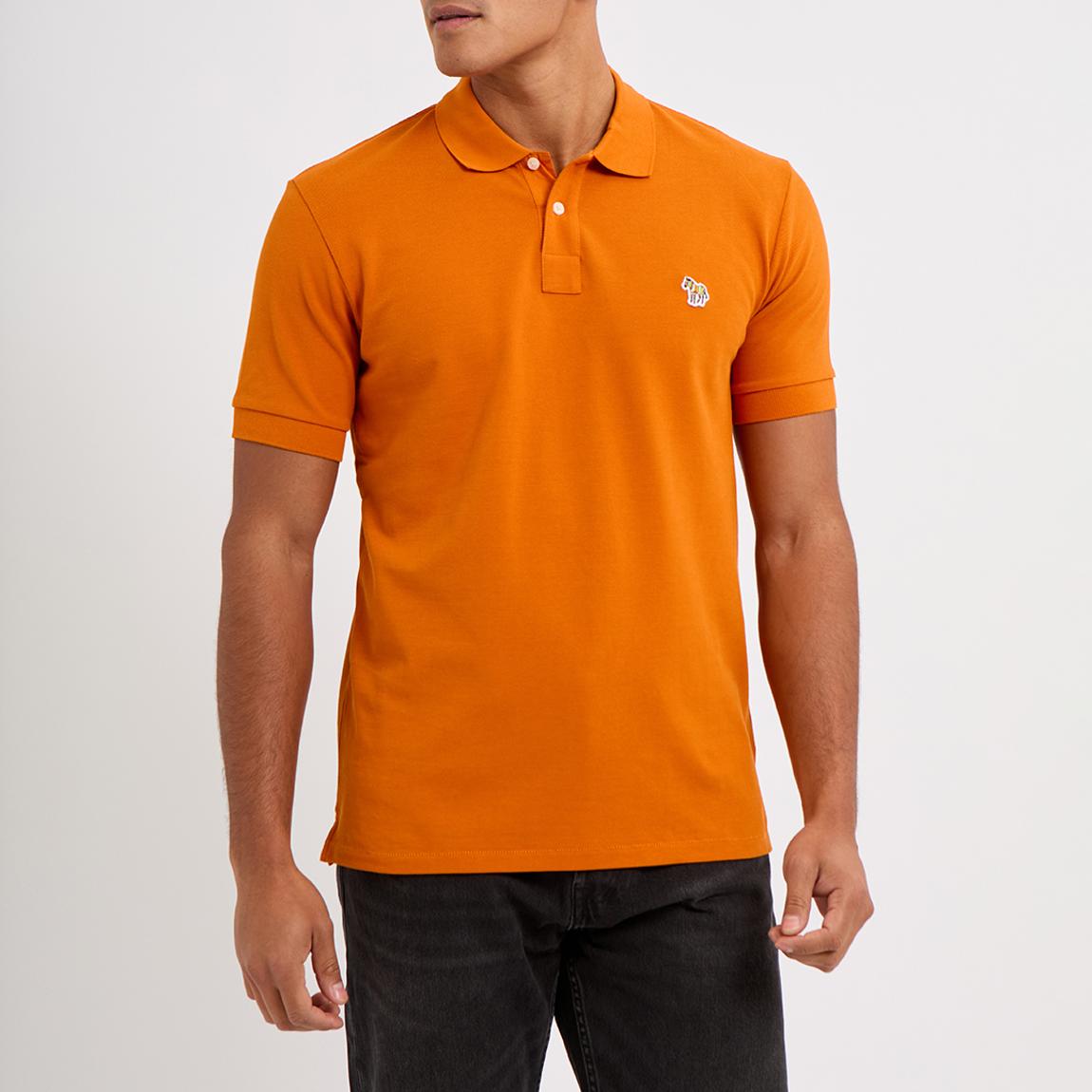 Orange Short Sleeve Cotton Polo Shirt main product photo