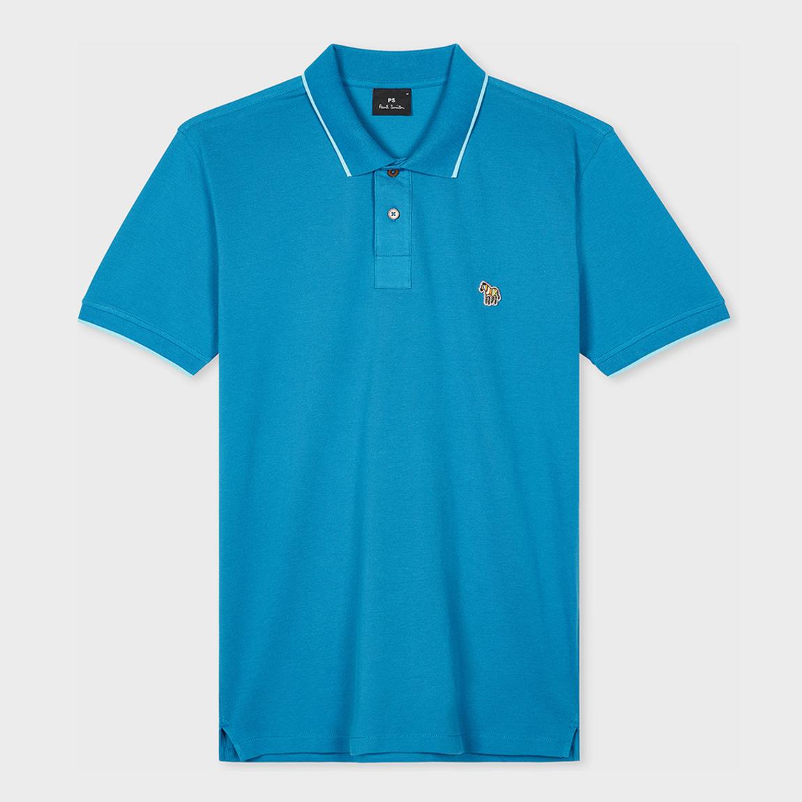 Turquoise Slim Fit Polo Zebra Badge main product photo