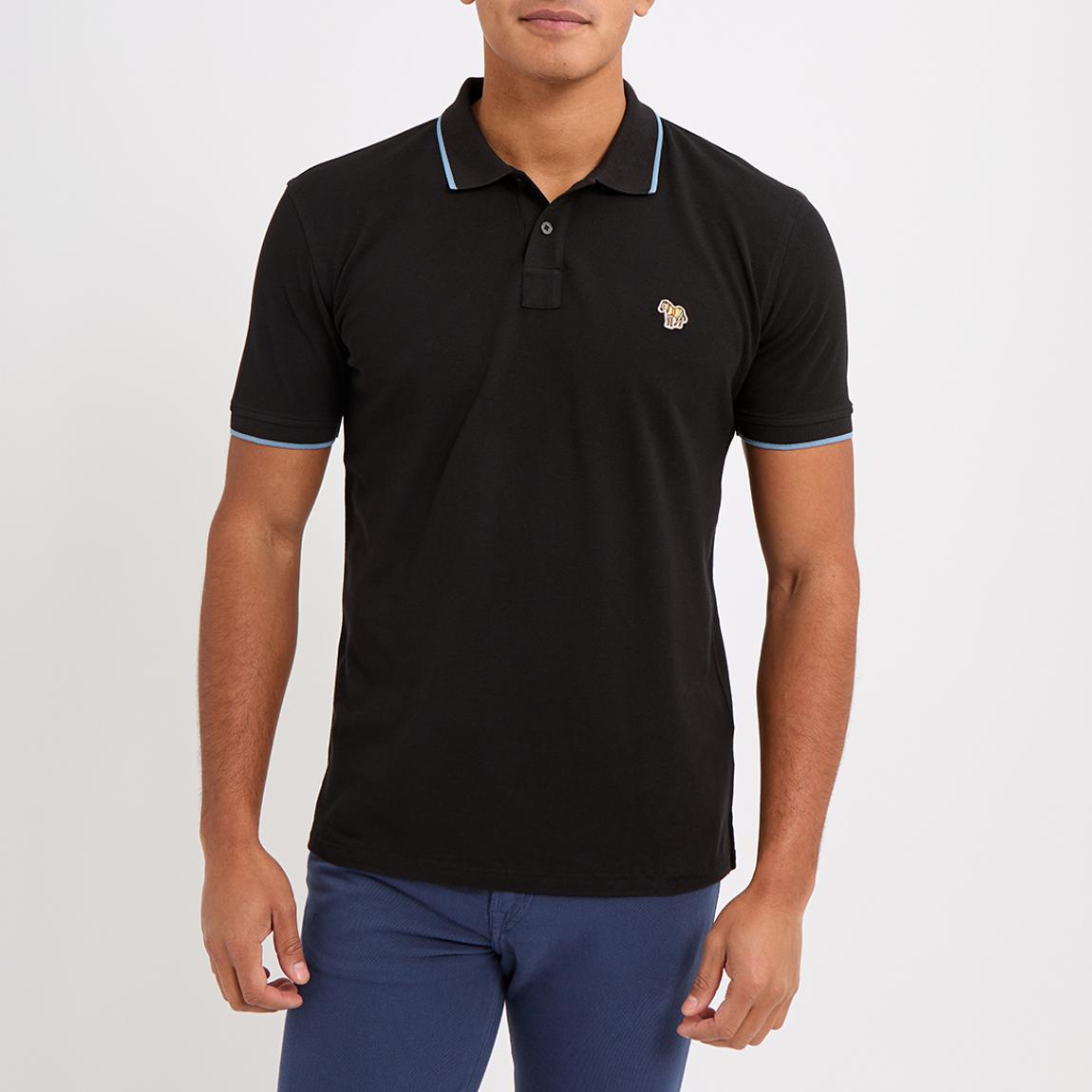 Black Short Sleeve Cotton Polo Shirt main product photo