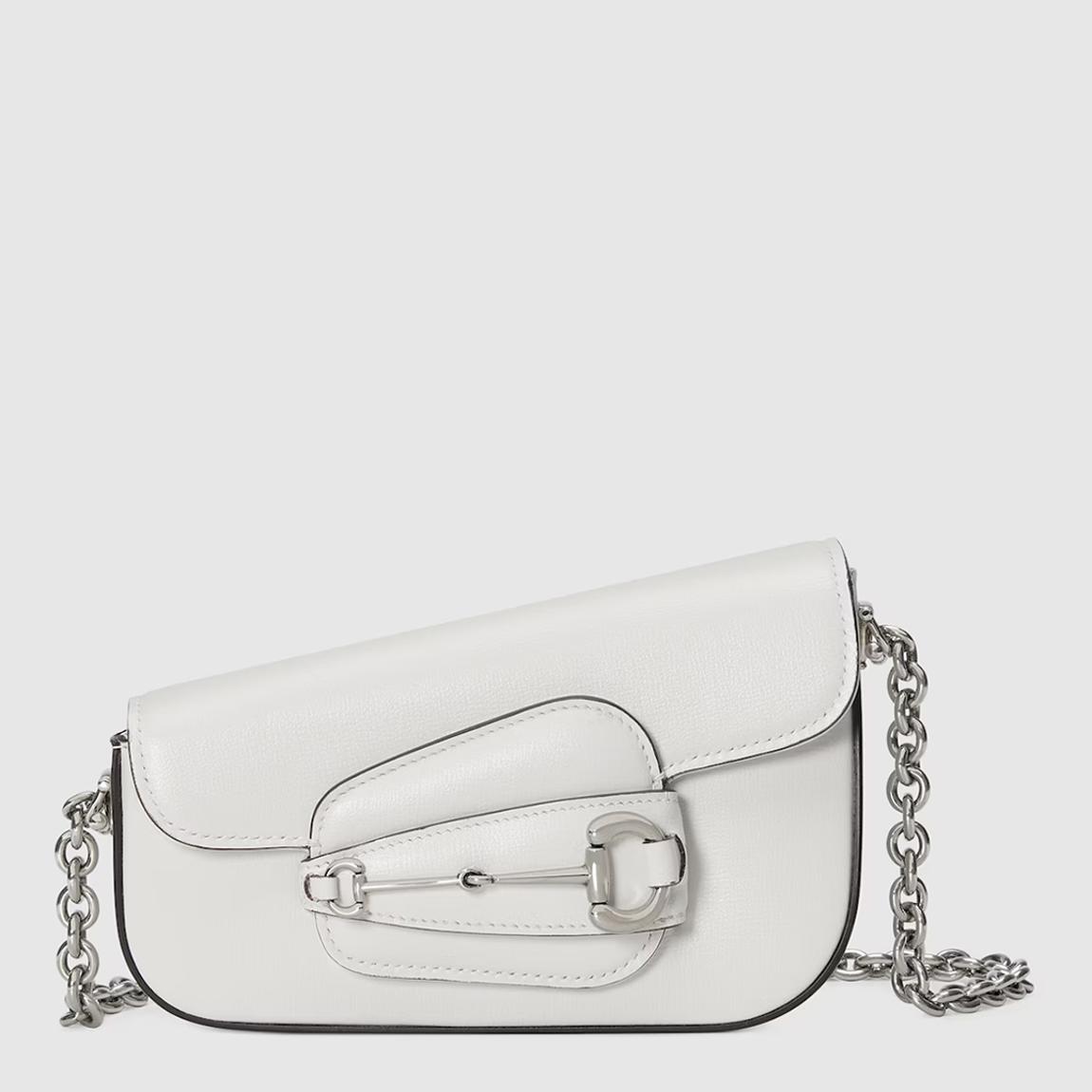 White 1955 Horsebit Gucci Shoulder Bag main product photo