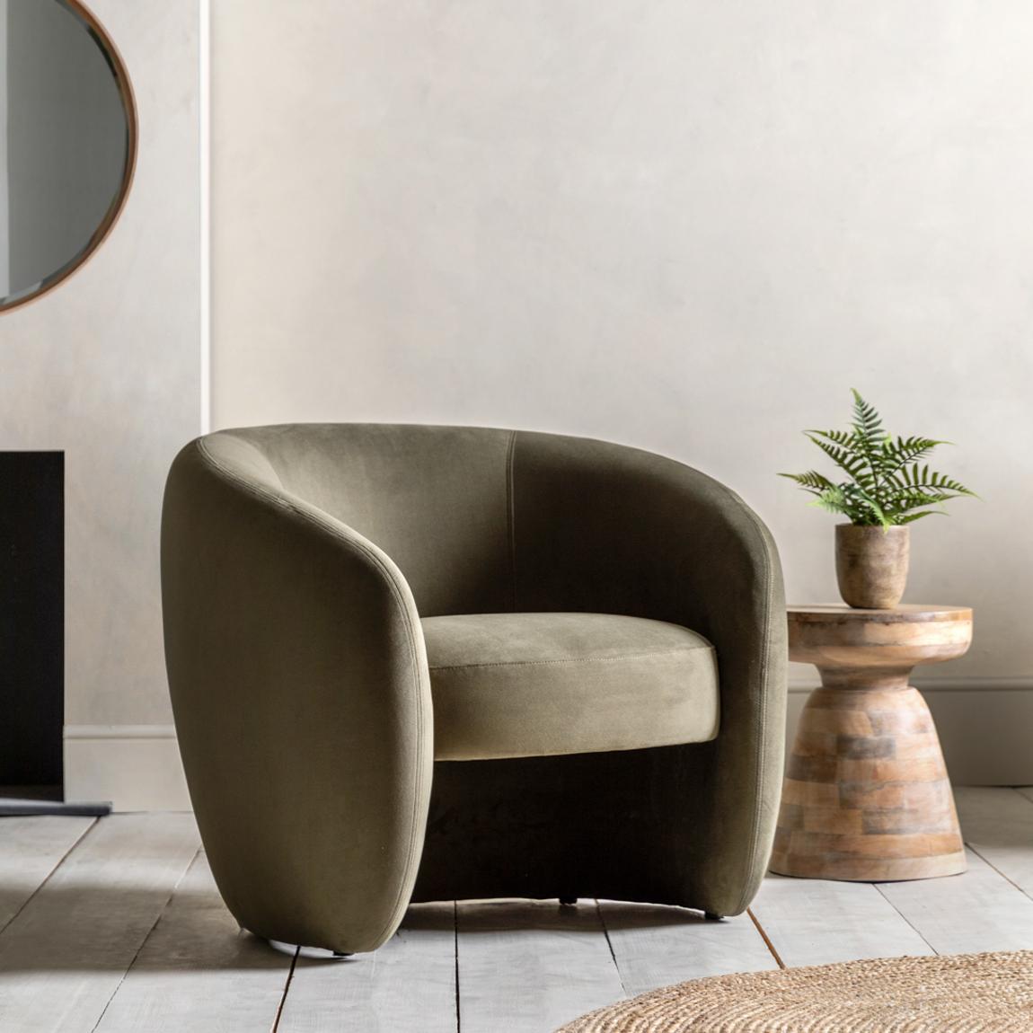 Curbi Armchair, Moss Green main product photo
