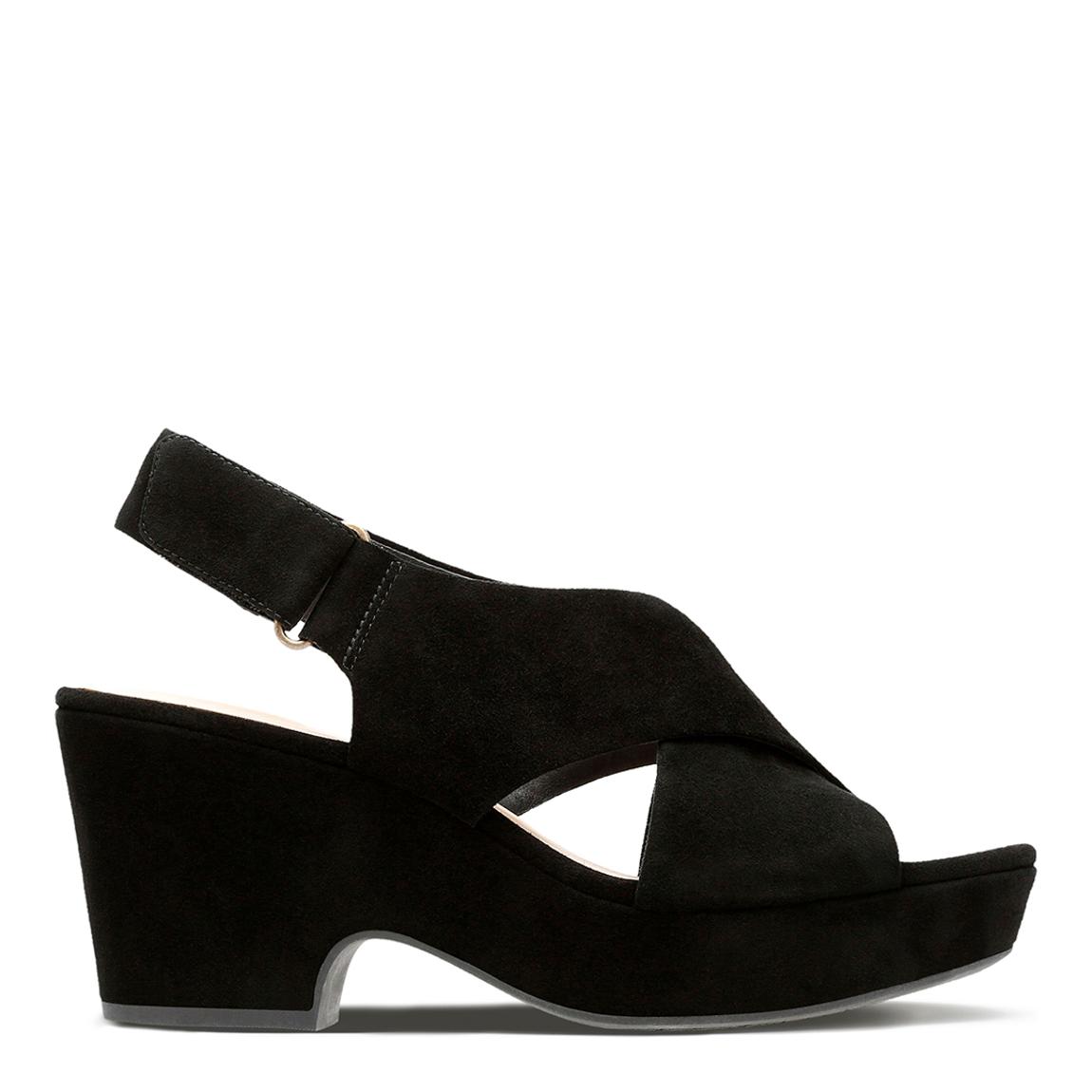 Women's Black Suede Maritsa Lara Heeled Sandal main product photo