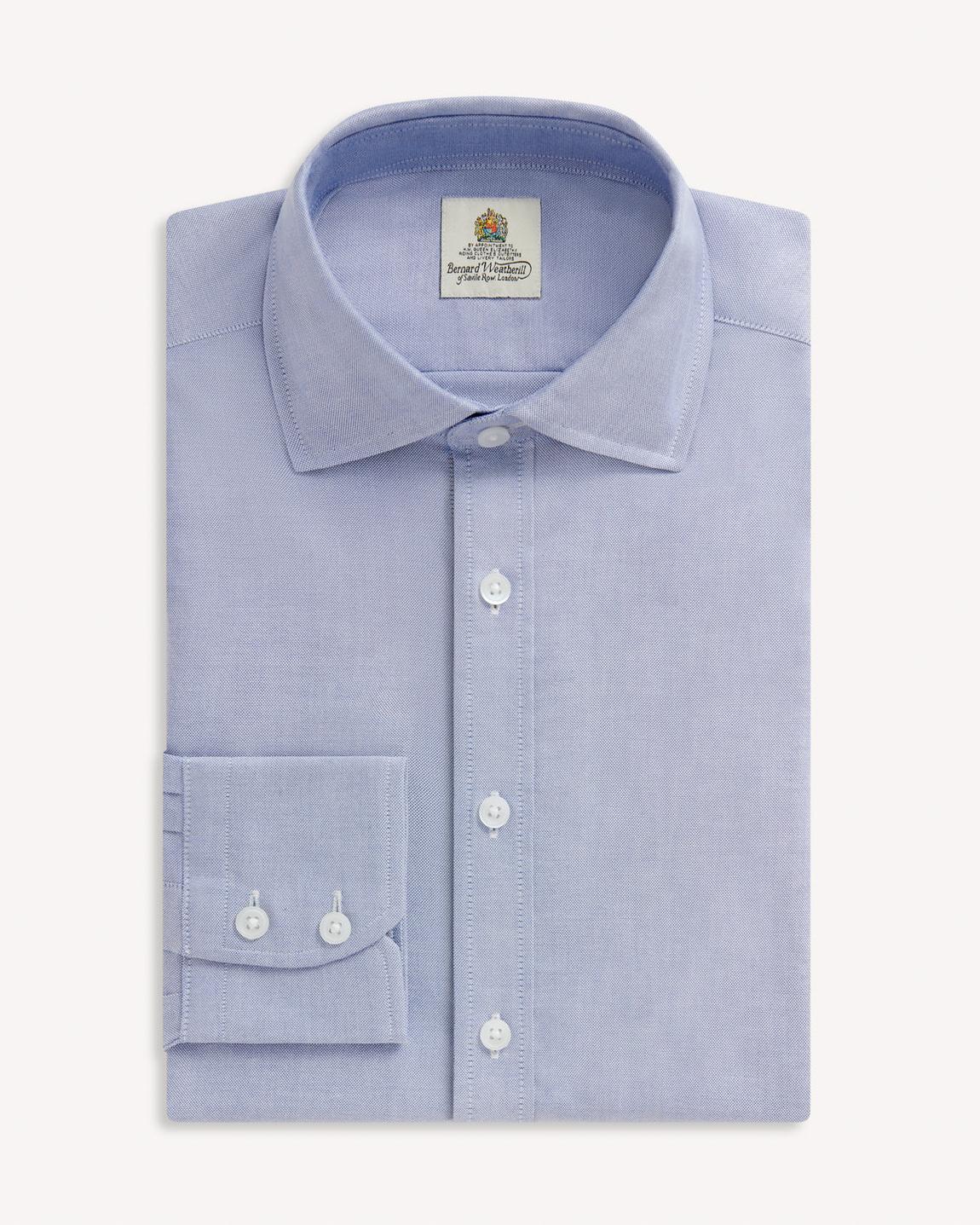 Bernard Weatherill Semi-Cutaway Oxford Shirt in Sky Blue main product photo