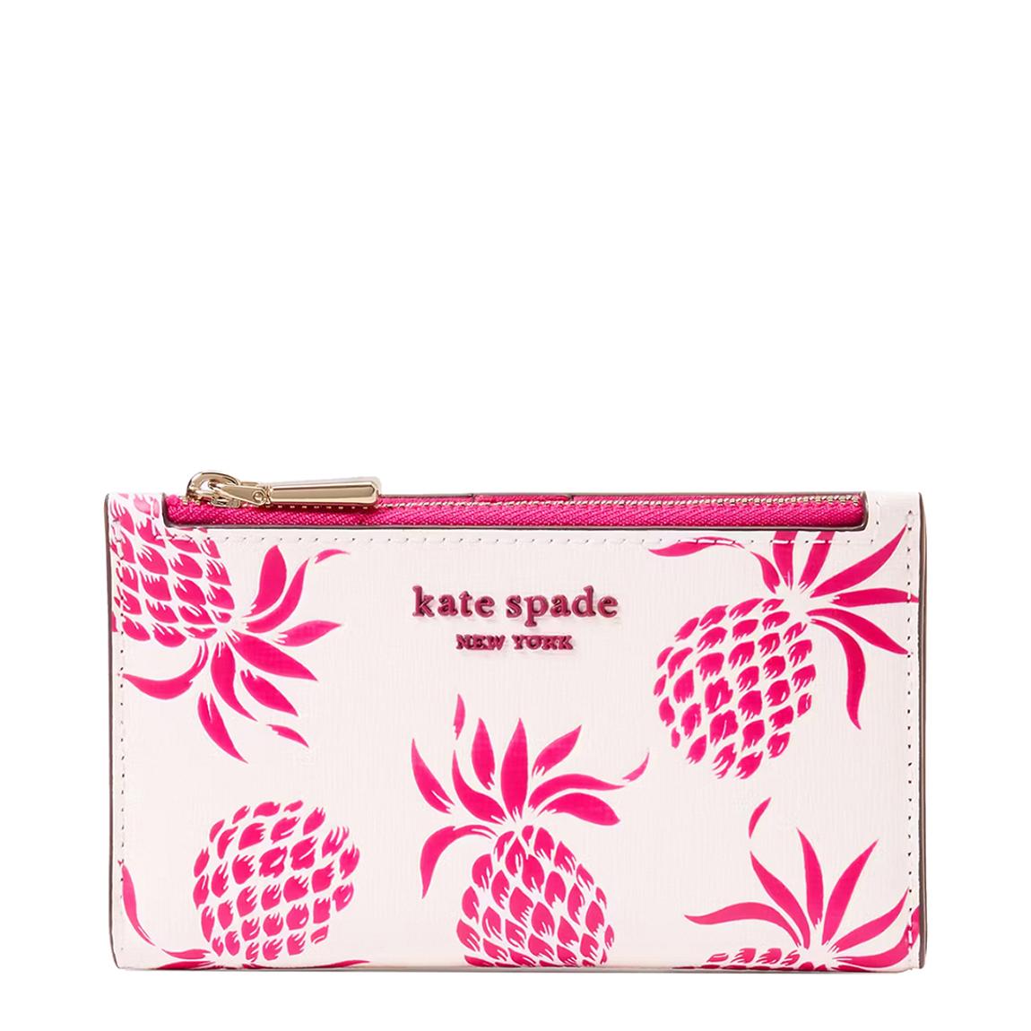 Cream Pink Pineapple Slim Bifold Wallet main product photo