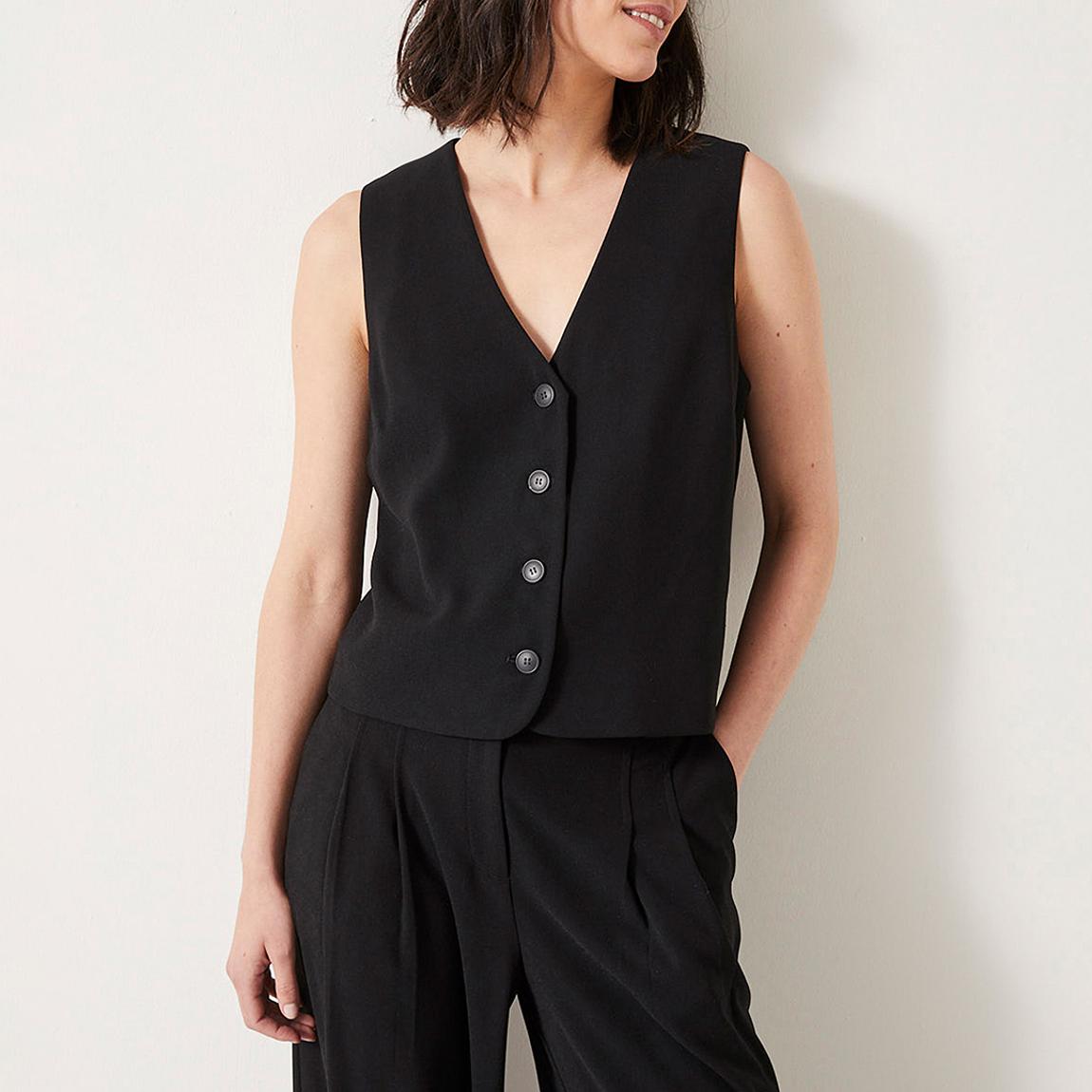 Laura Marano A Waistcoat Hush Black Leah Tailored Waistcoat BrandAlley