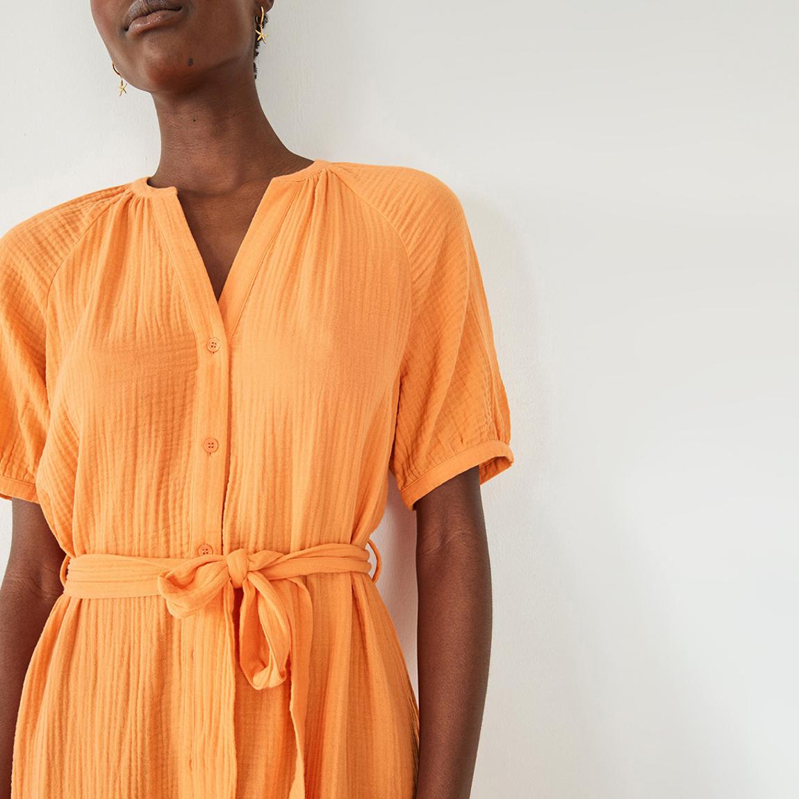 Bright Orange Jessie Midi Dress - orange main product photo