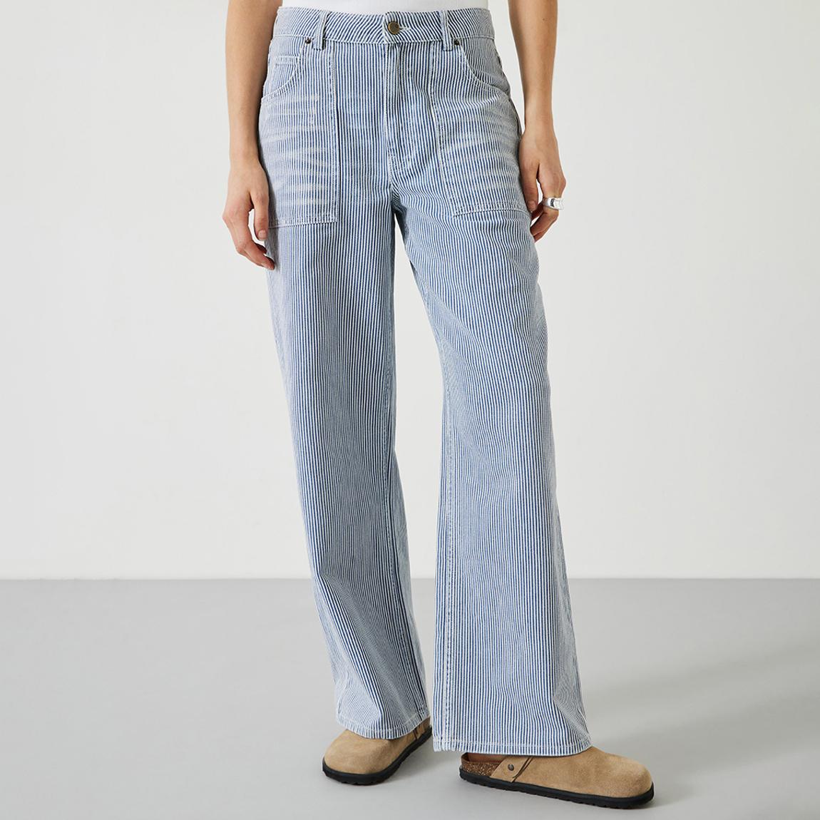 Blue/White Arizona Striped Jeans main product photo