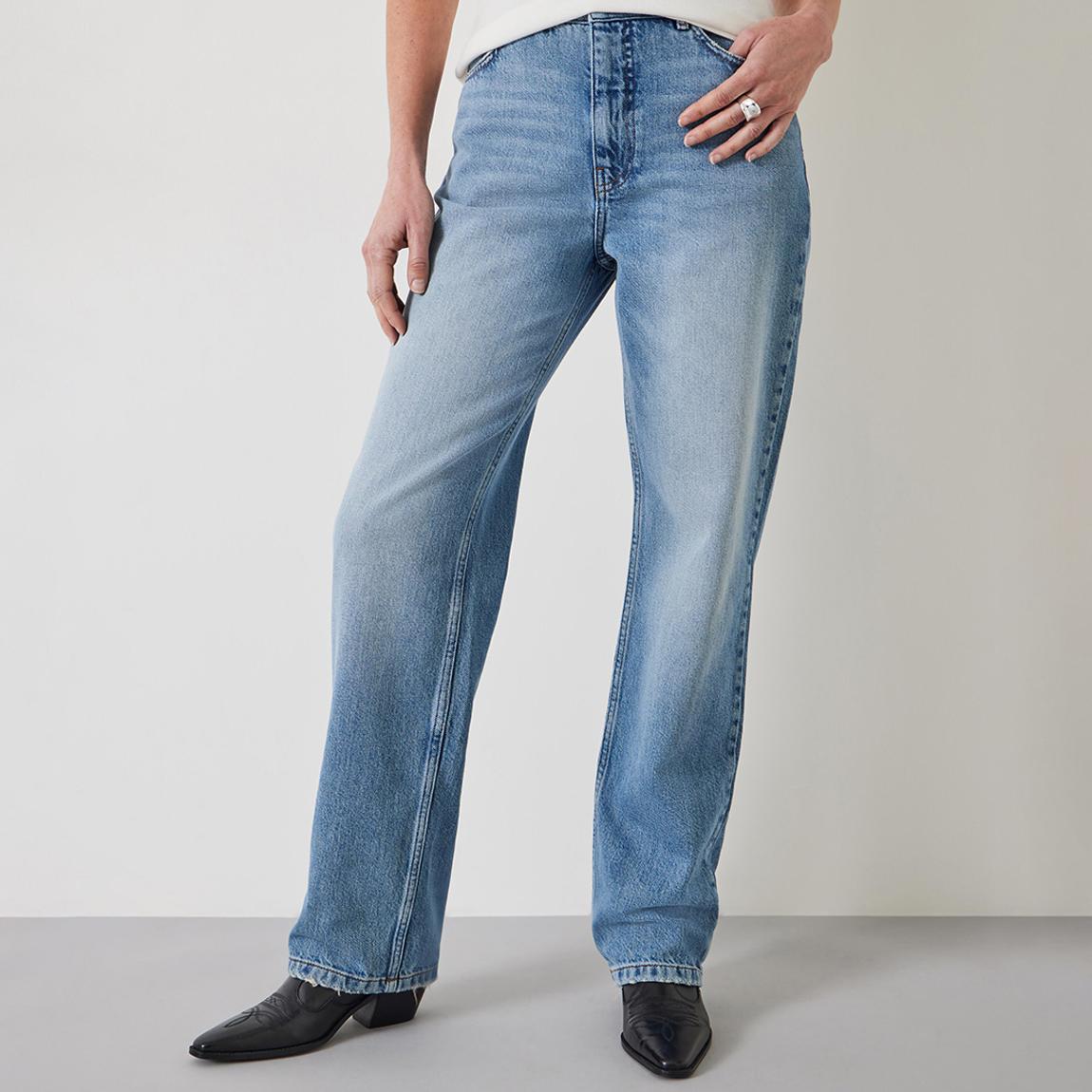 Light Blue Remy Straight Slouch Jeans main product photo