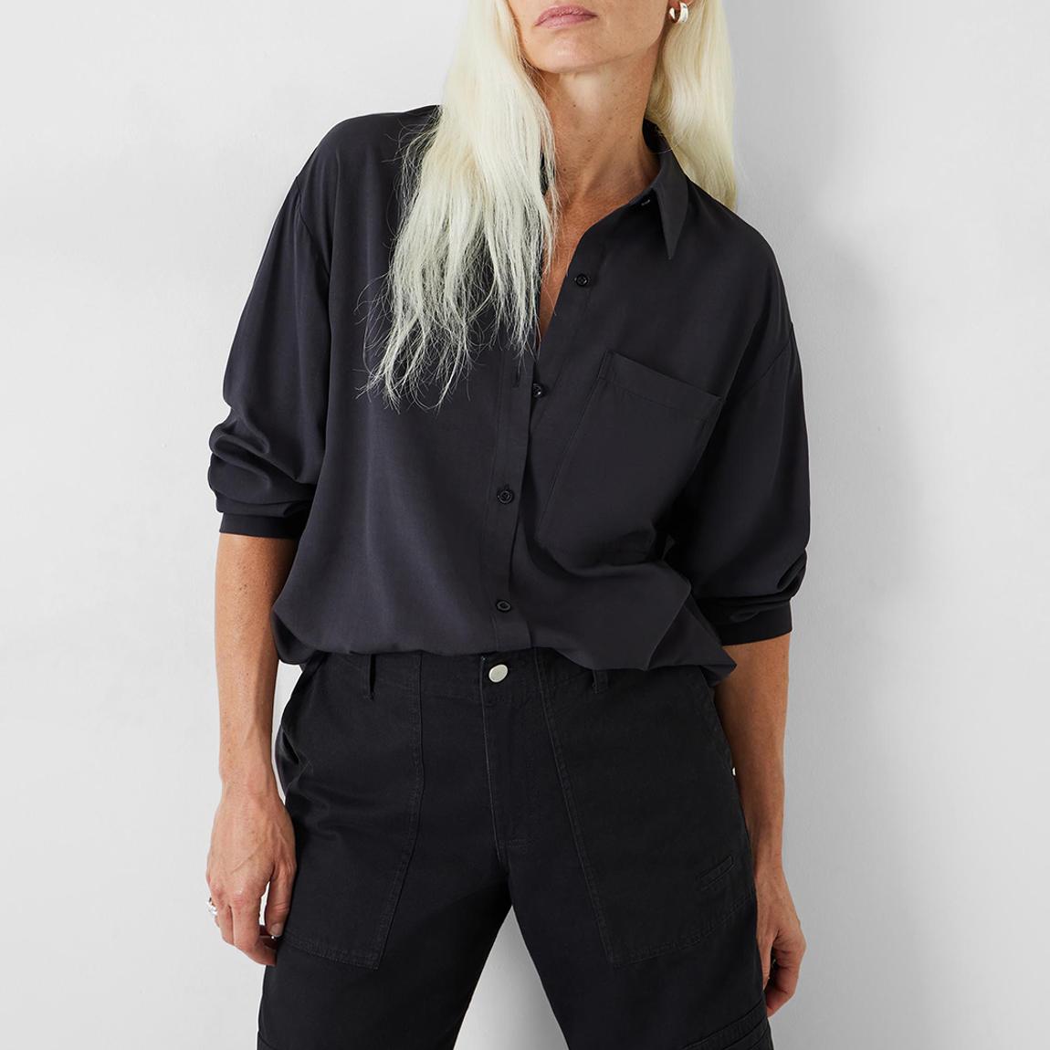 Nicole Relaxed Pocket Shirt - Navy main product photo