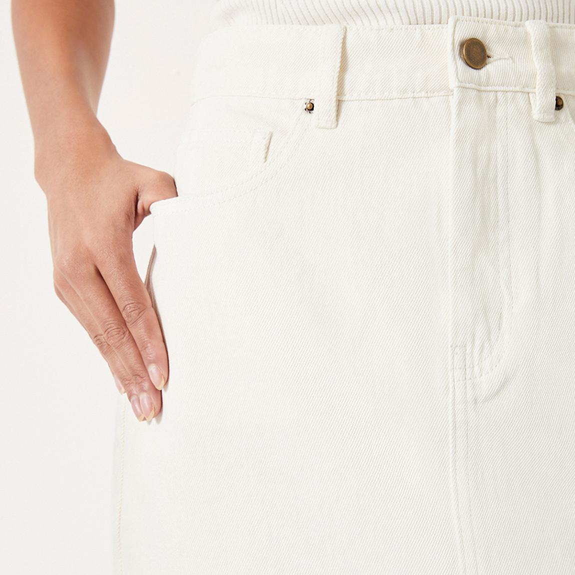 Jaz Denim Maxi Skirt - Ecru main product photo