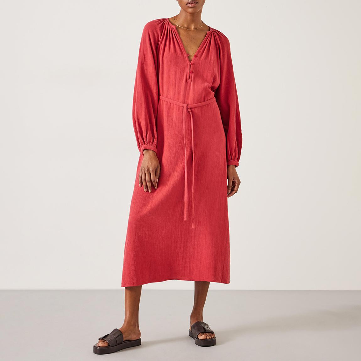 Rust Clarice Cotton Midi Dress main product photo