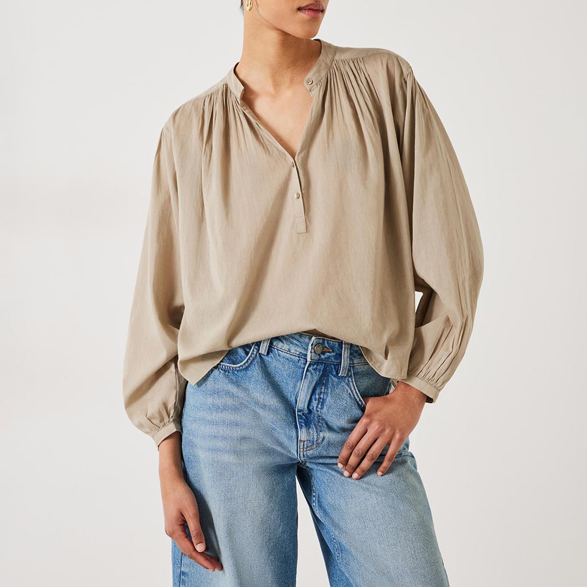 Beige Lhea Gather Detail Blouse main product photo