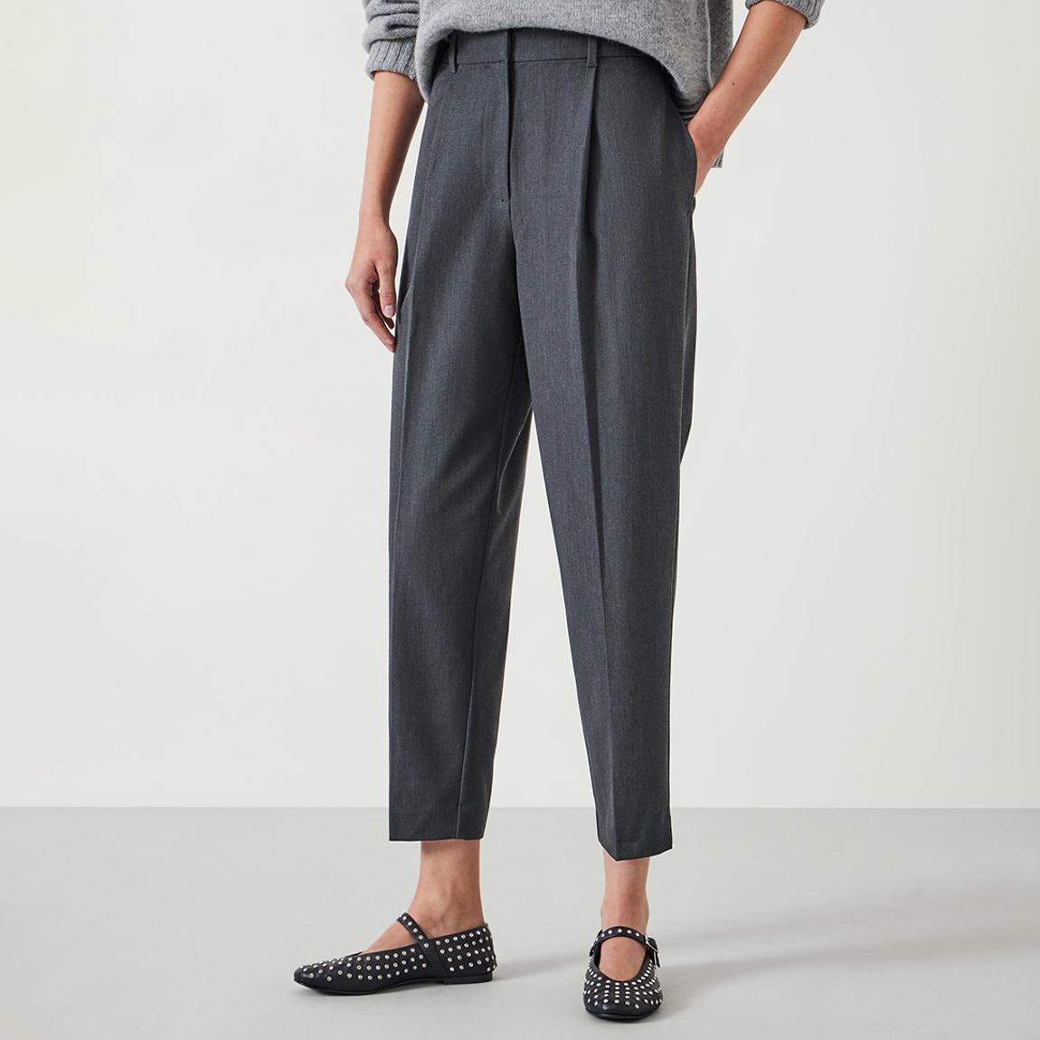 Dark Grey Ginny Tapered Leg Trousers main product photo