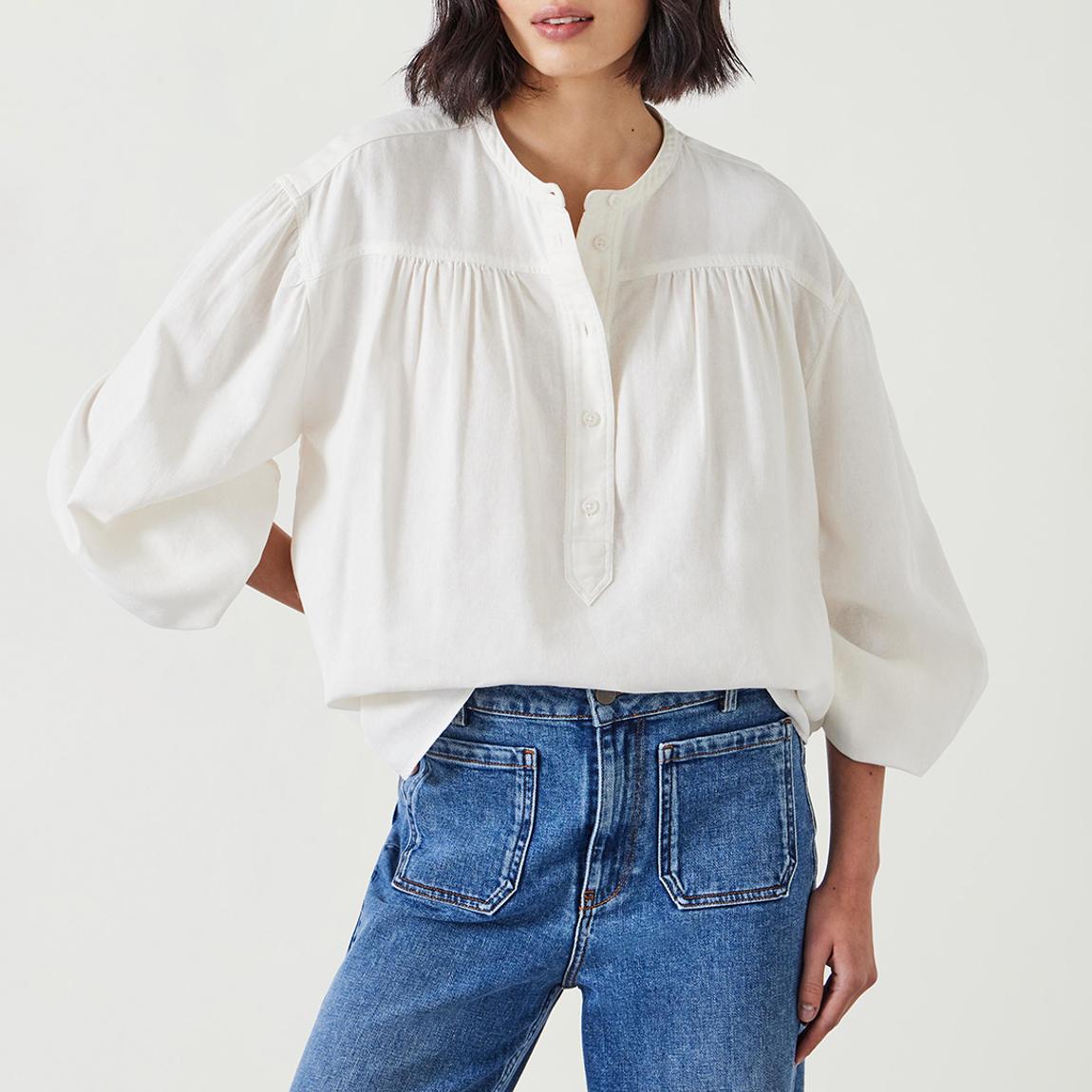 White Samantha Blouse main product photo