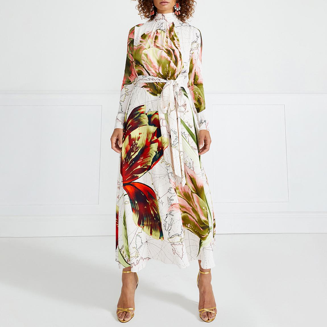 Multi Cream Dora Print Dress main product photo