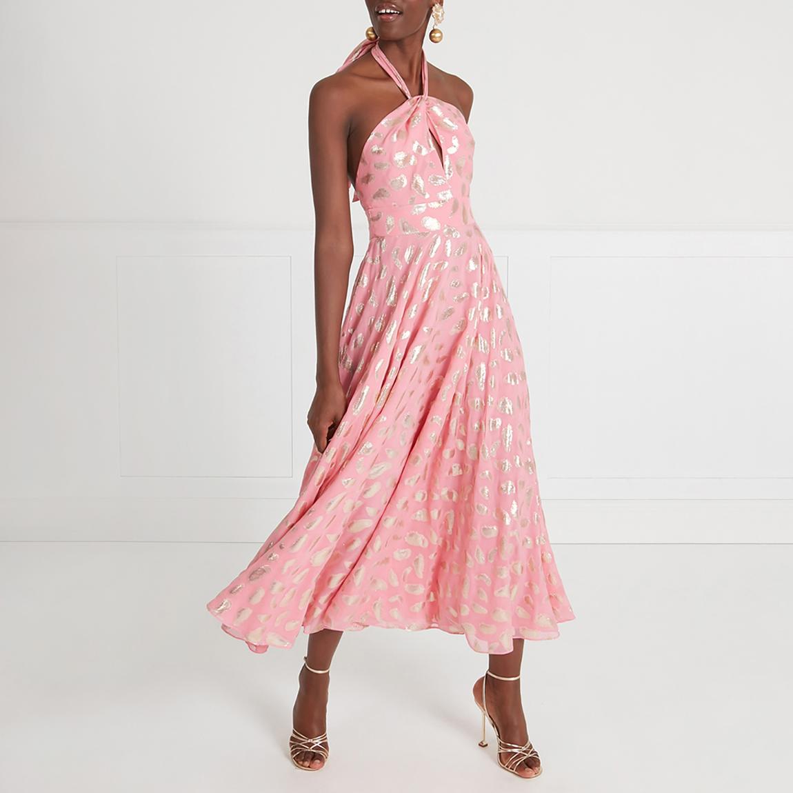 Flamingo Lorene Silk Blend Halter Dress main product photo