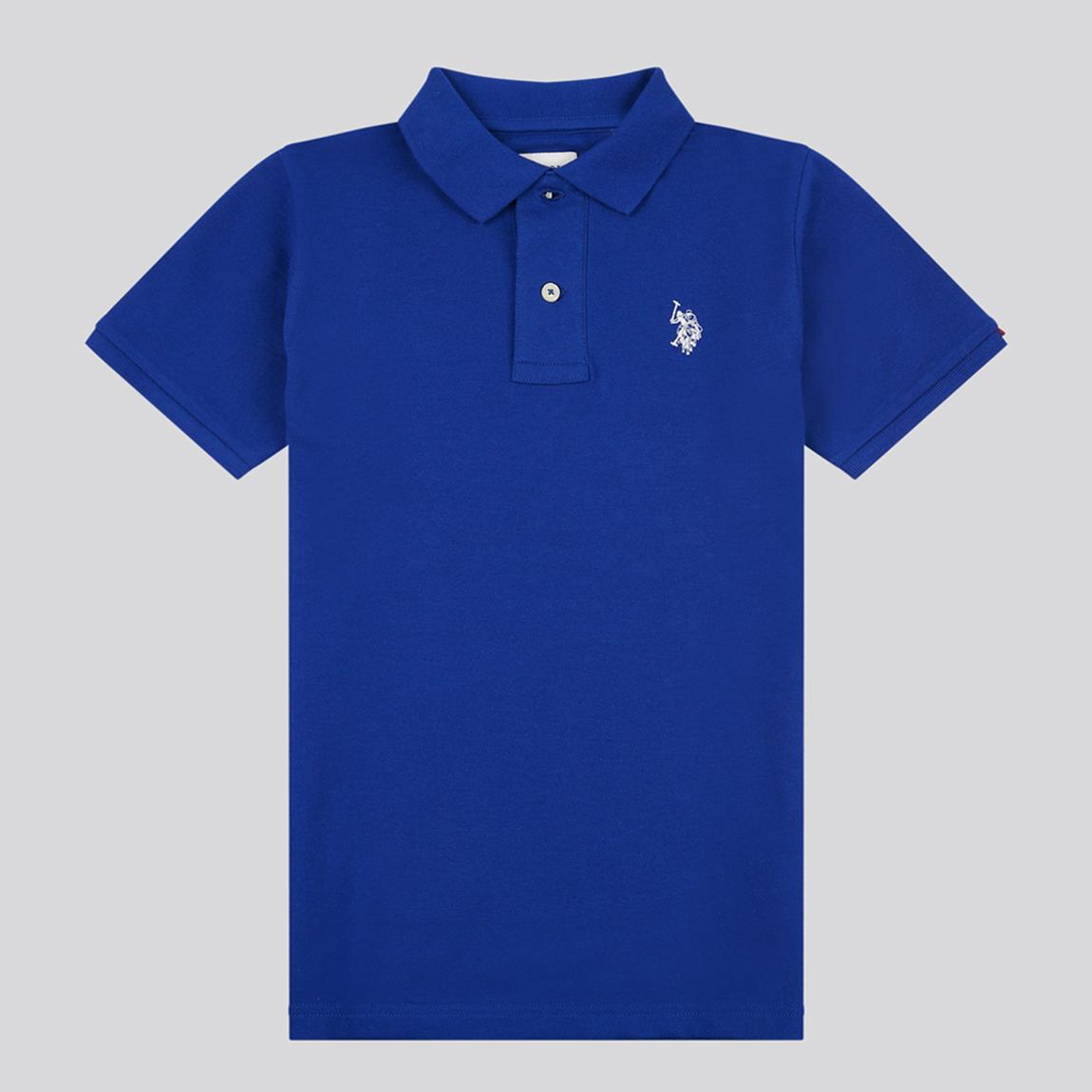 Boy's Royal Blue Pique Cotton Polo Shirt main product photo