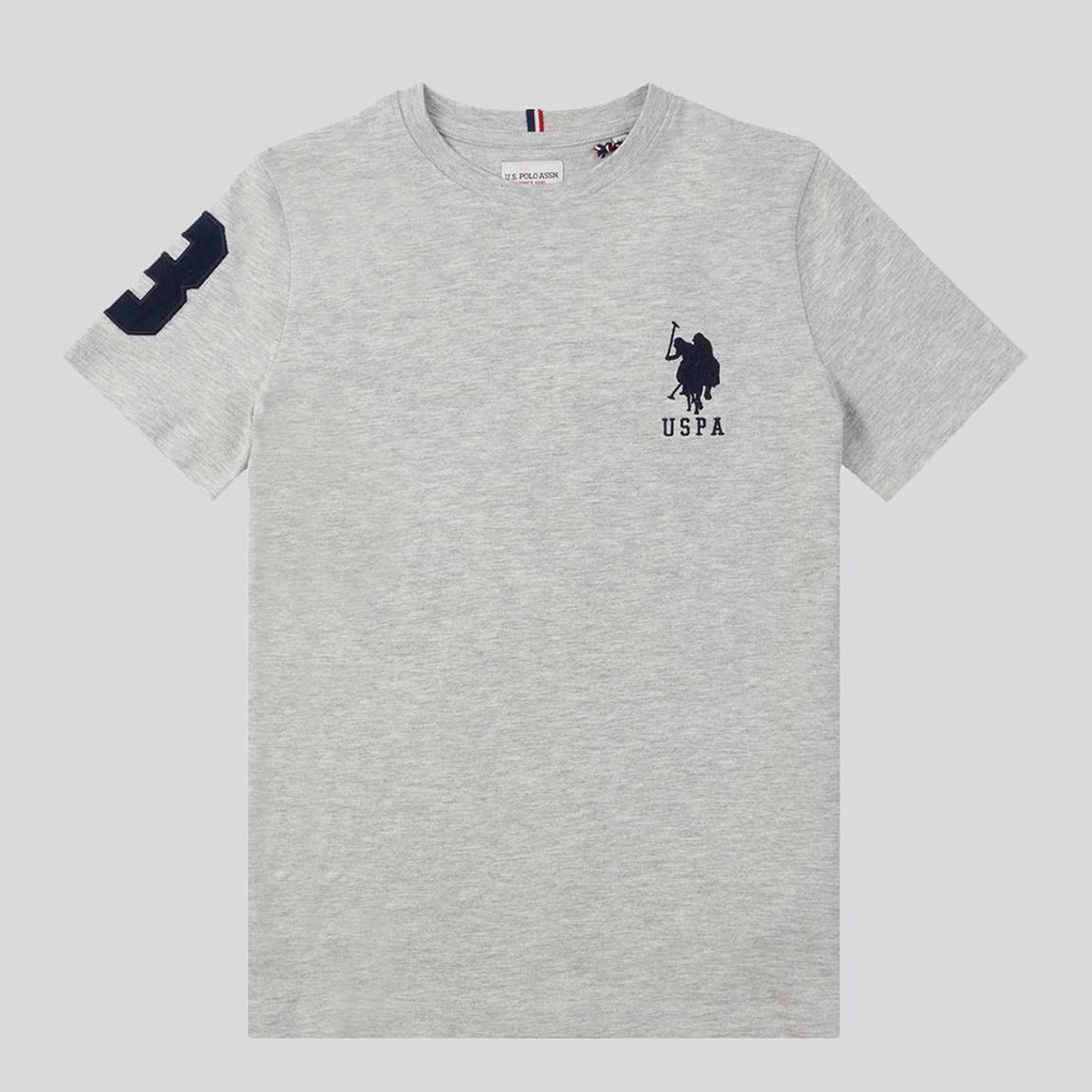 Boy's Grey Player 3 Cotton T-Shirt main product photo