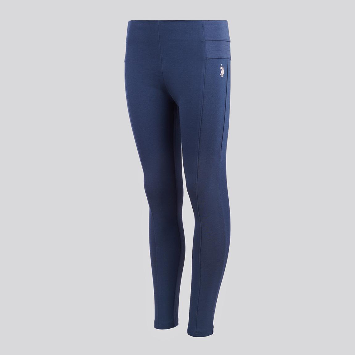 Girl's Navy Elastic Waistband Leggings main product photo