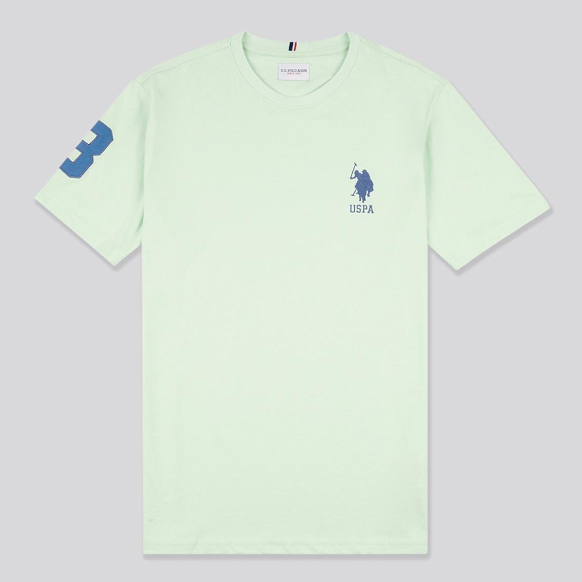 Light Green Player 3 Patchwork Cotton T-Shirt main product photo