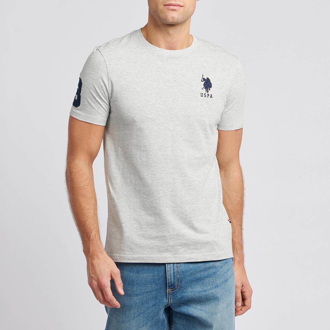 Grey Player Patchwork Cotton T-Shirt main product photo