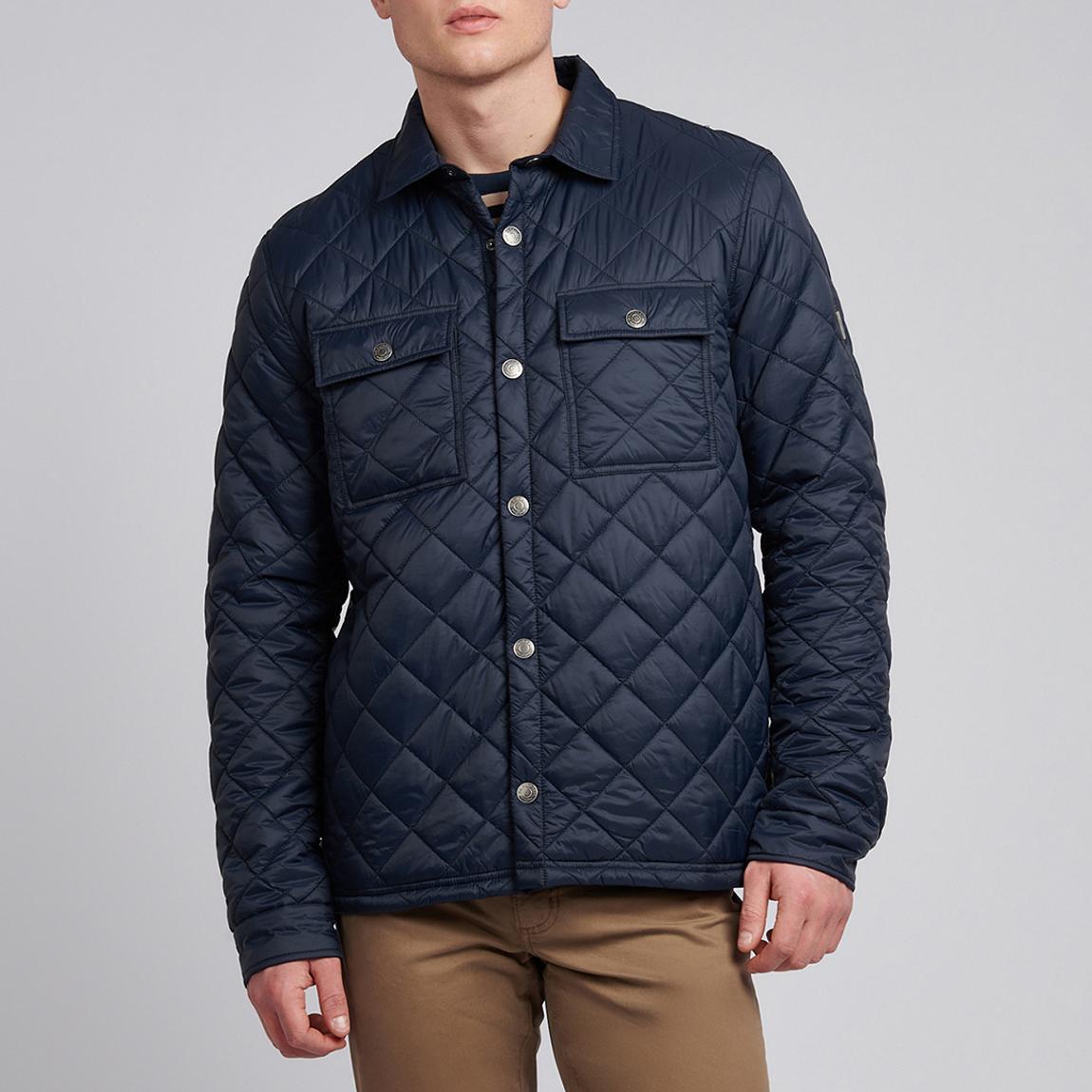 Navy Lightweight Diamond Quilted Jacket main product photo