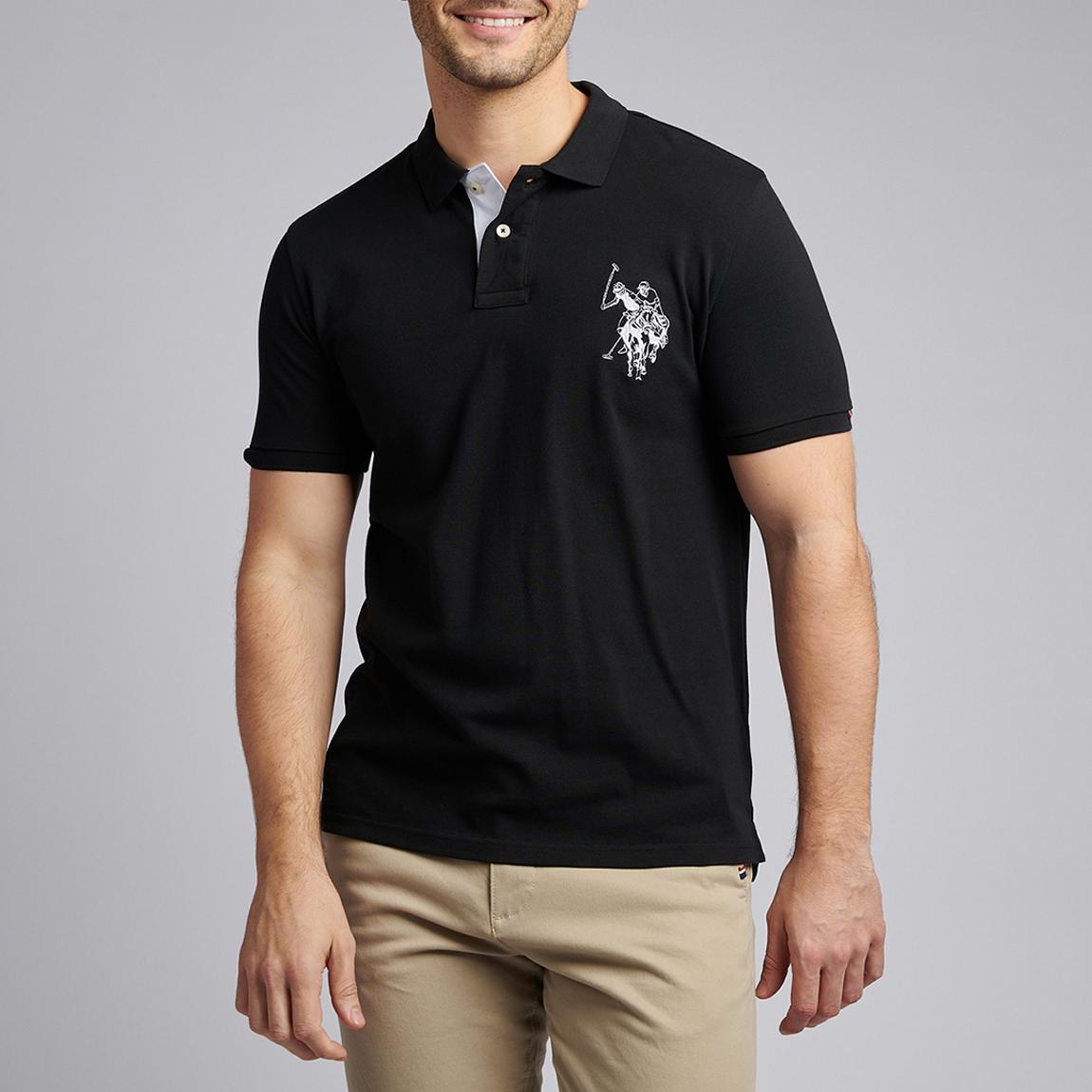 Black Large Player Pique Polo Shirt main product photo