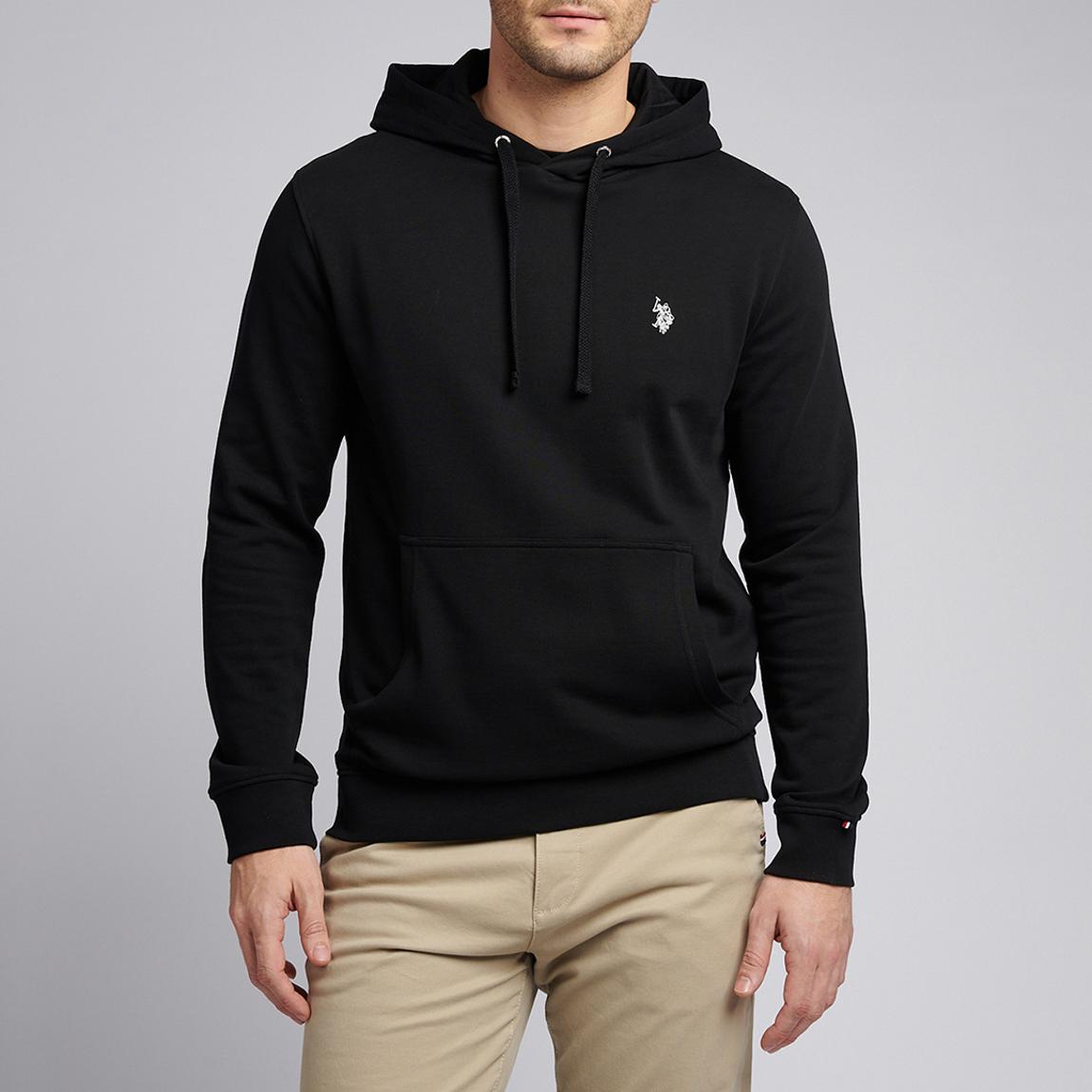 Black Drawstring Logo Hoodie main product photo