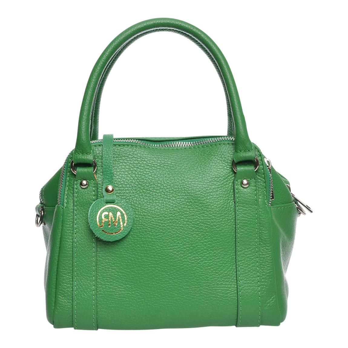 Green Leather Handbag By Roberta M main product photo