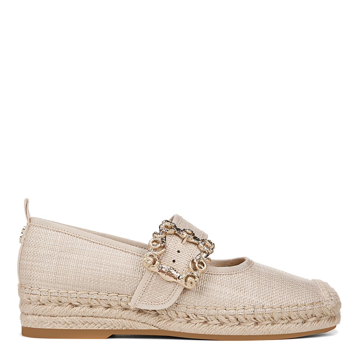 Women's Natural Maddy Woven Embellished Flat Shoes main product photo