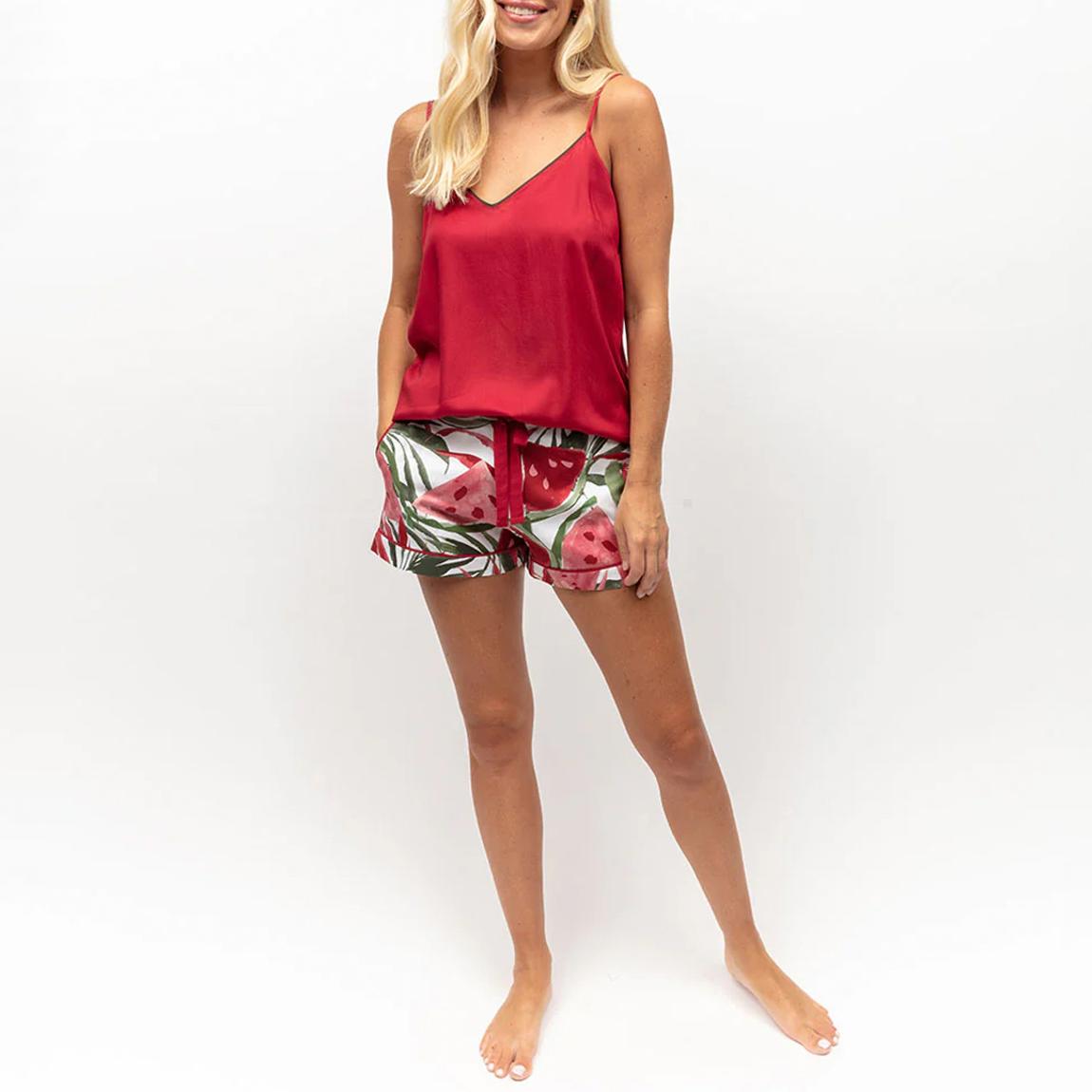 Red Cami And White Watermelon Print Shorts main product photo