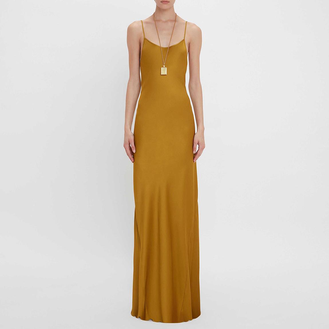 black dress with hole on chest with gold chain Shona Joy Lydie Chain Halter Maxi Dress in Black – Coco & Lola main image 0