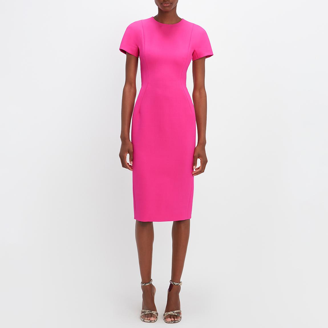 Powder Pink Fitted T-Shirt Dress main product photo