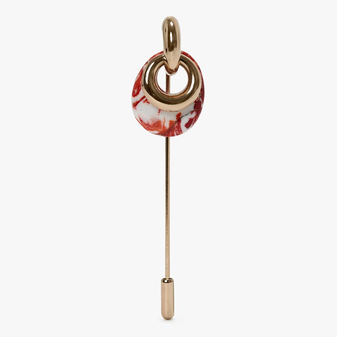 Gold/Orange Resin Charm Brooch main product photo