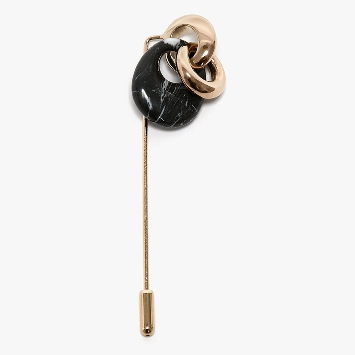 Gold/Black Resin Charm Brooch main product photo