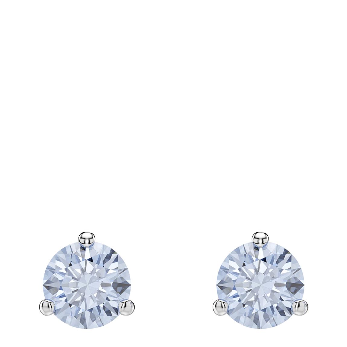 Silver Crystal Solitaire Stud Earrings main product photo