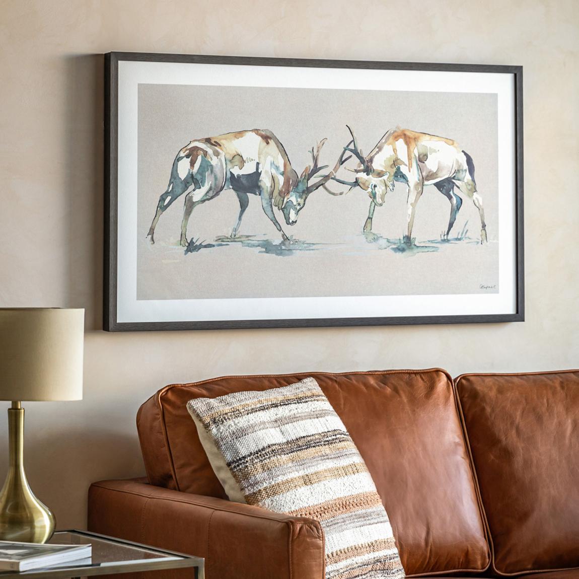 Stags 100x58cm Framed Print main product photo